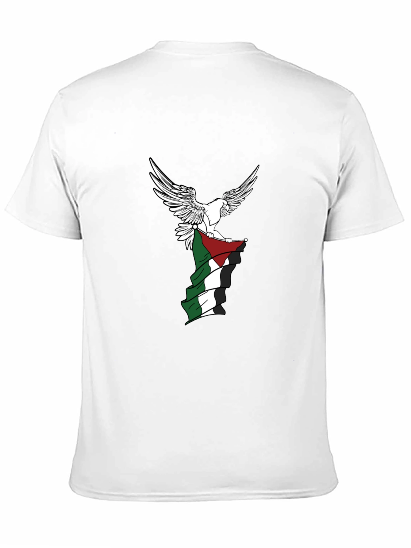 Palestinian Eagle Flag Graphic Tee - Black