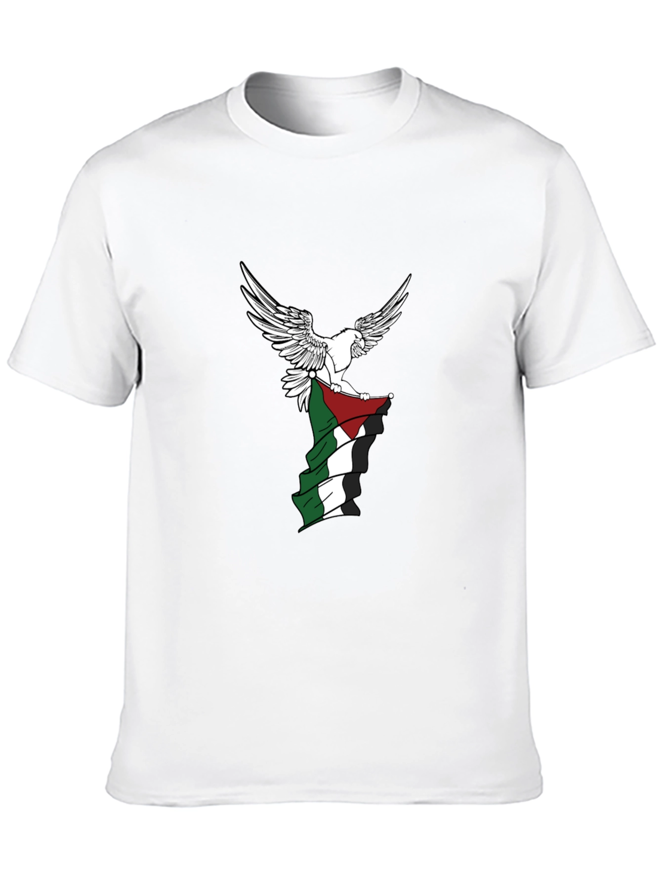 Palestinian Eagle Flag Graphic Tee - Black