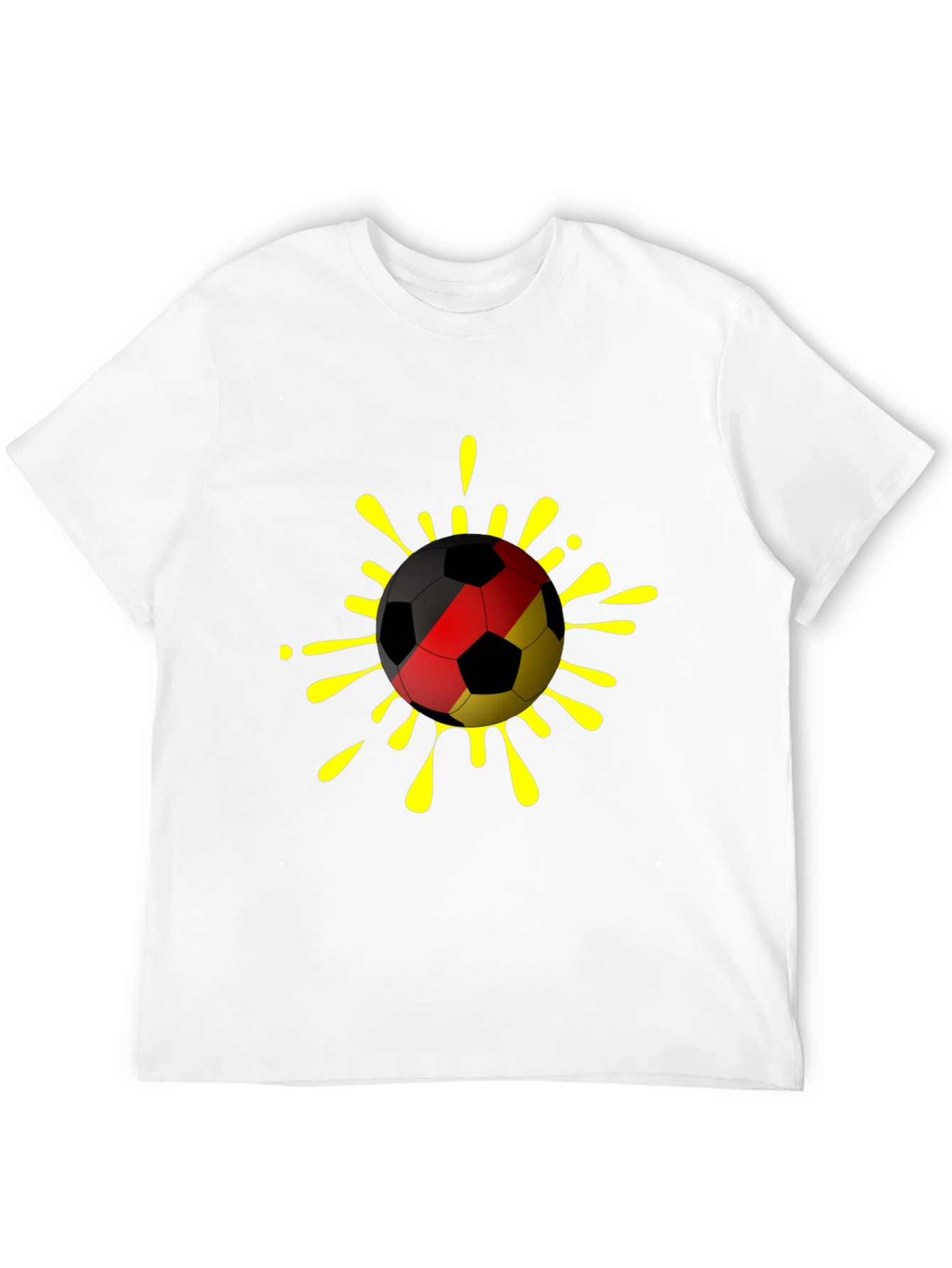 German Flag Soccer Ball T-Shirt - Black