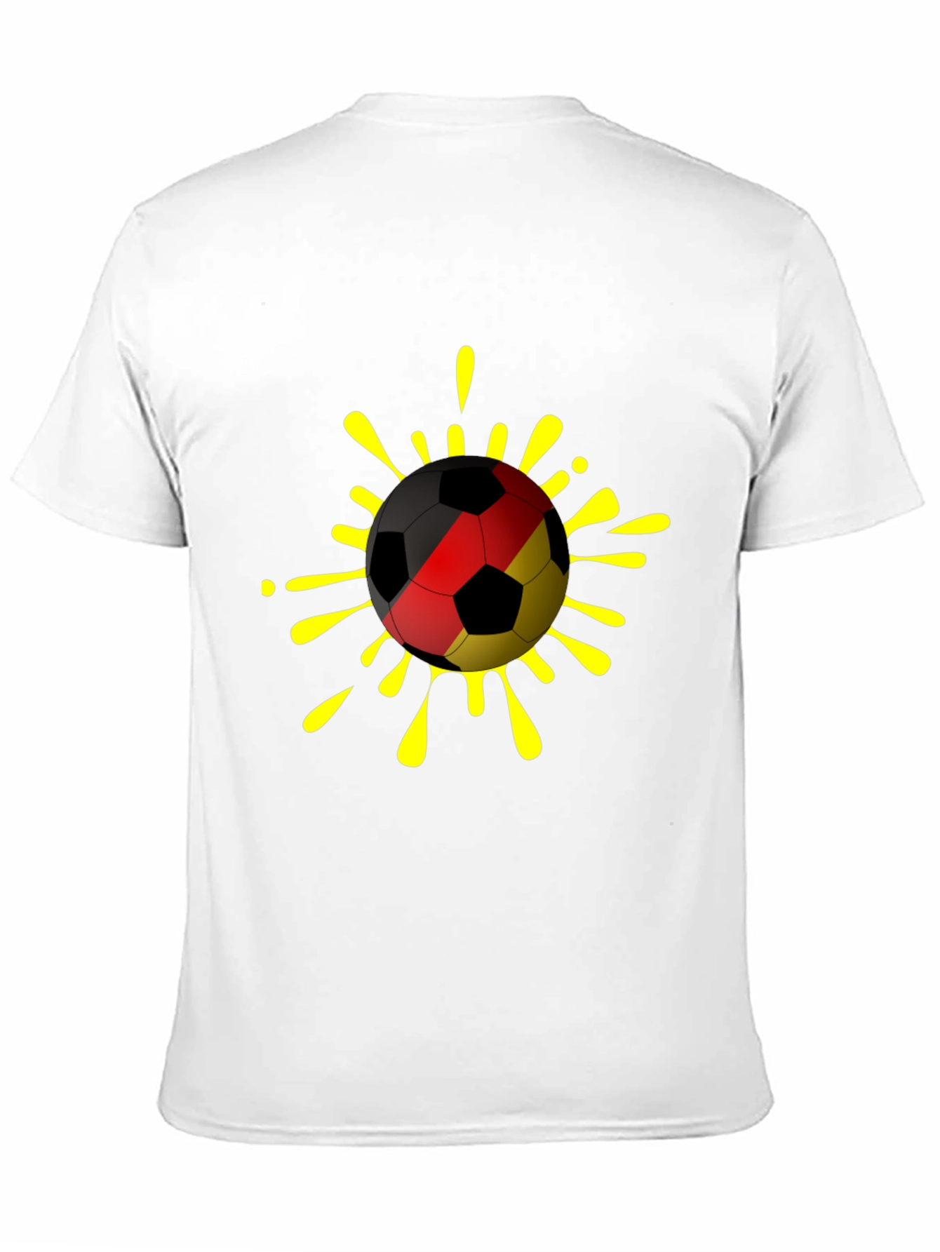 German Flag Soccer Ball T-Shirt - Black