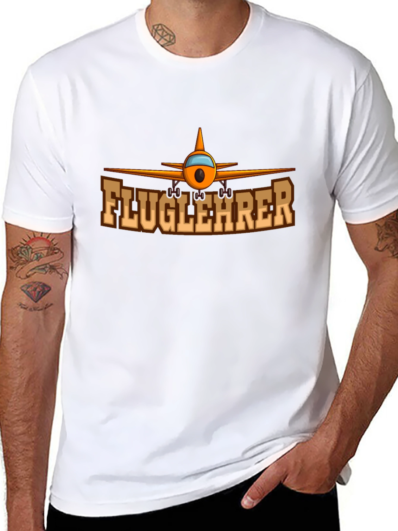 Fluglehrer Airplane T-Shirt - Aviation Instructor Tee