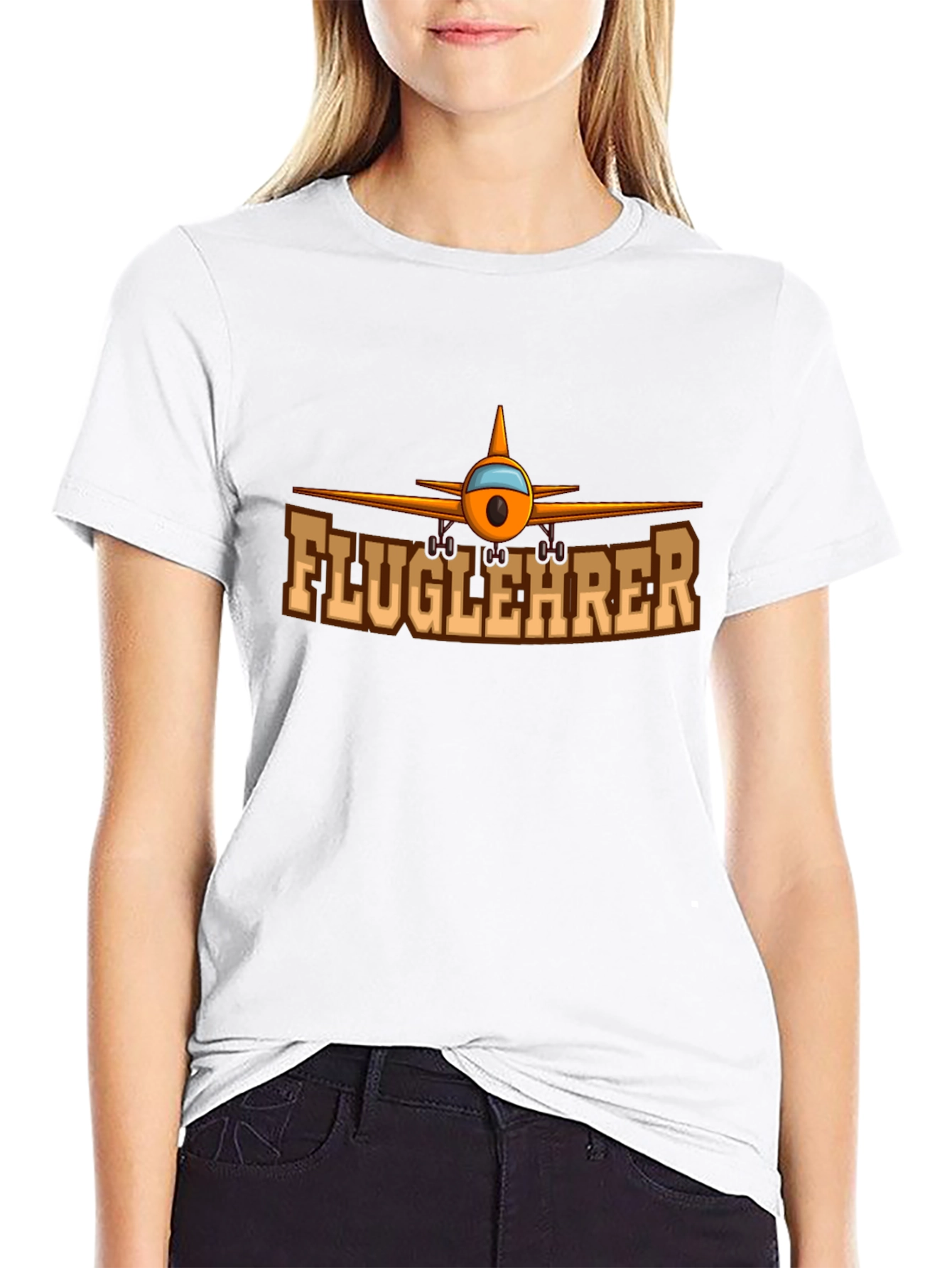 Fluglehrer Airplane T-Shirt - Aviation Instructor Tee