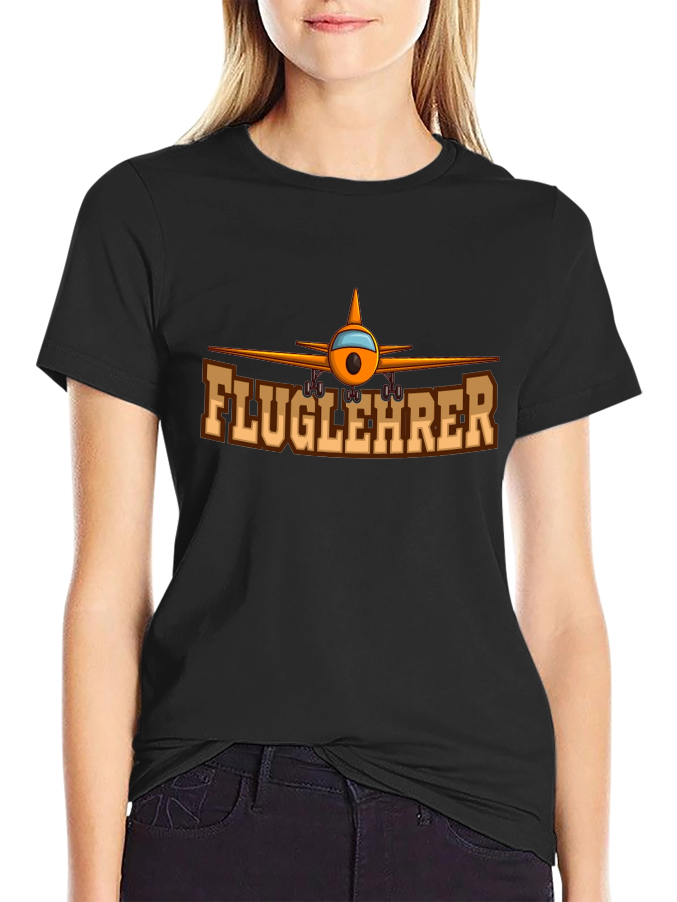 Fluglehrer Airplane T-Shirt - Aviation Instructor Tee