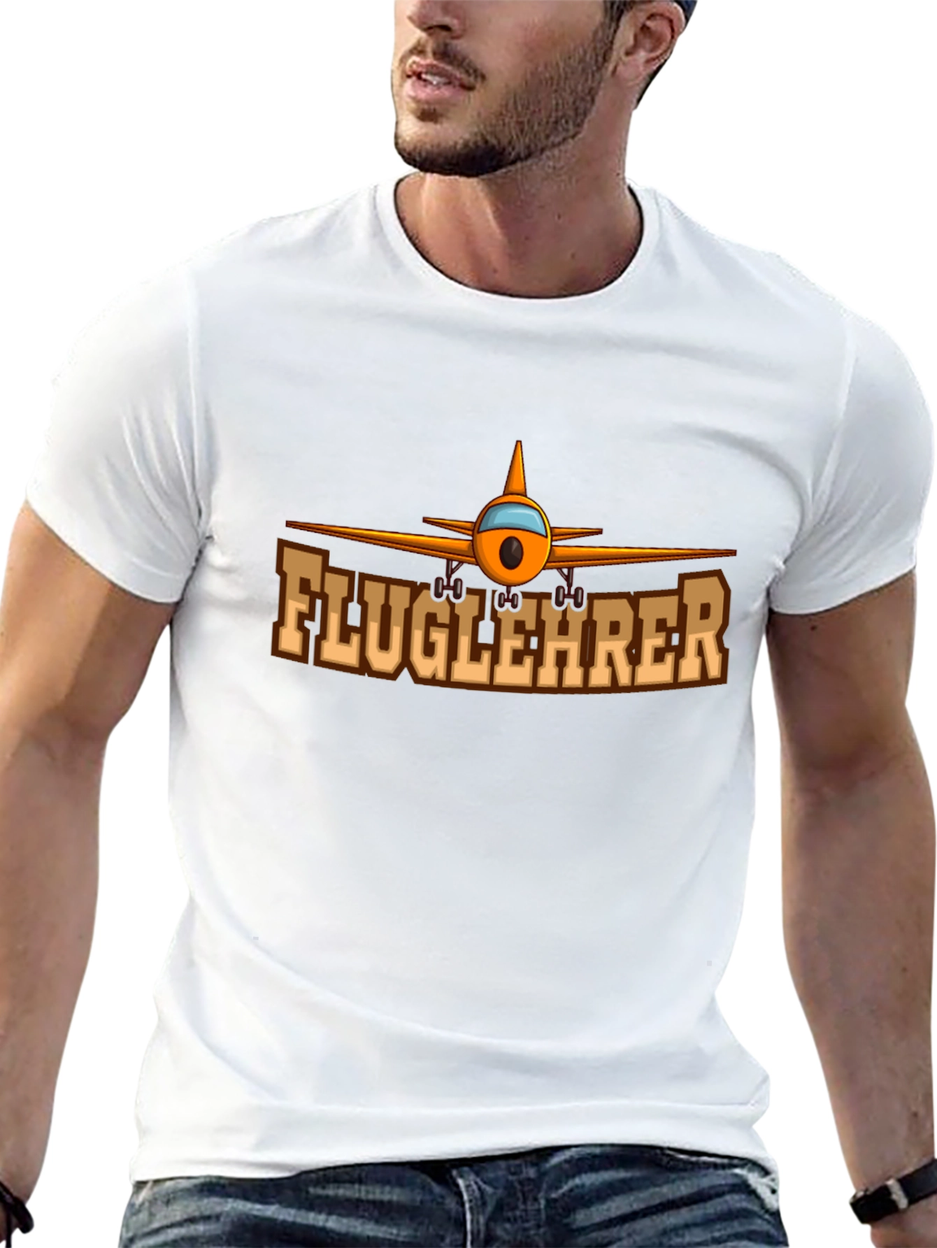 Fluglehrer Airplane T-Shirt - Aviation Instructor Tee