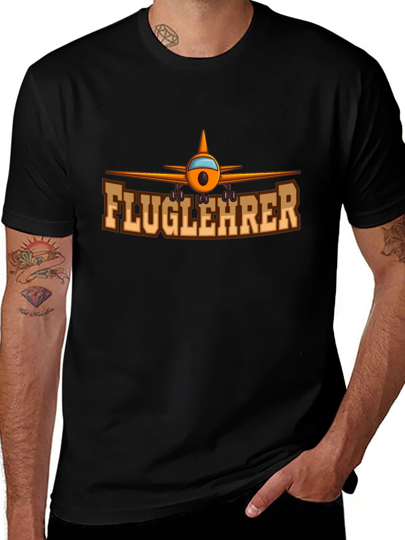 Fluglehrer Airplane T-Shirt - Aviation Instructor Tee