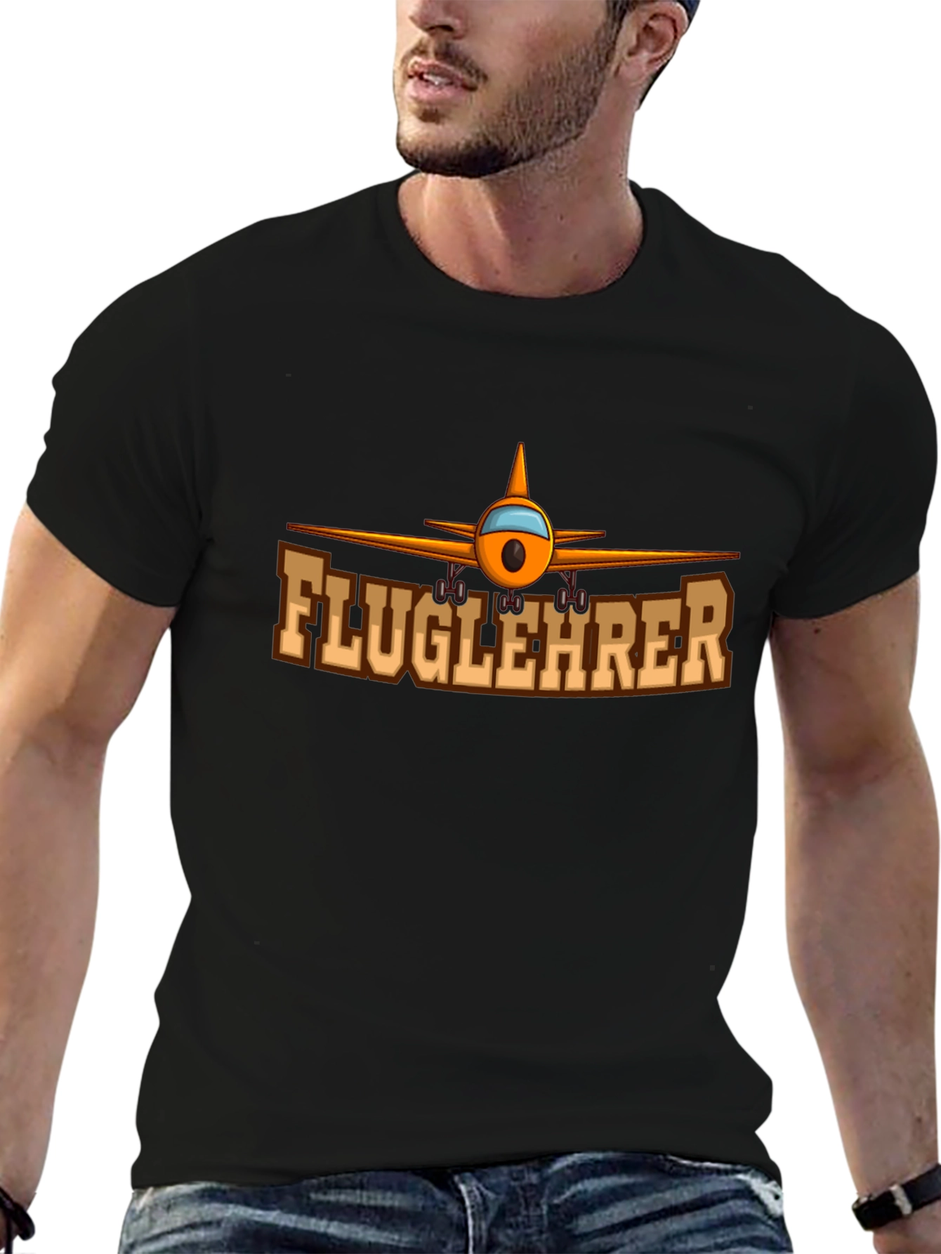 Fluglehrer Airplane T-Shirt - Aviation Instructor Tee