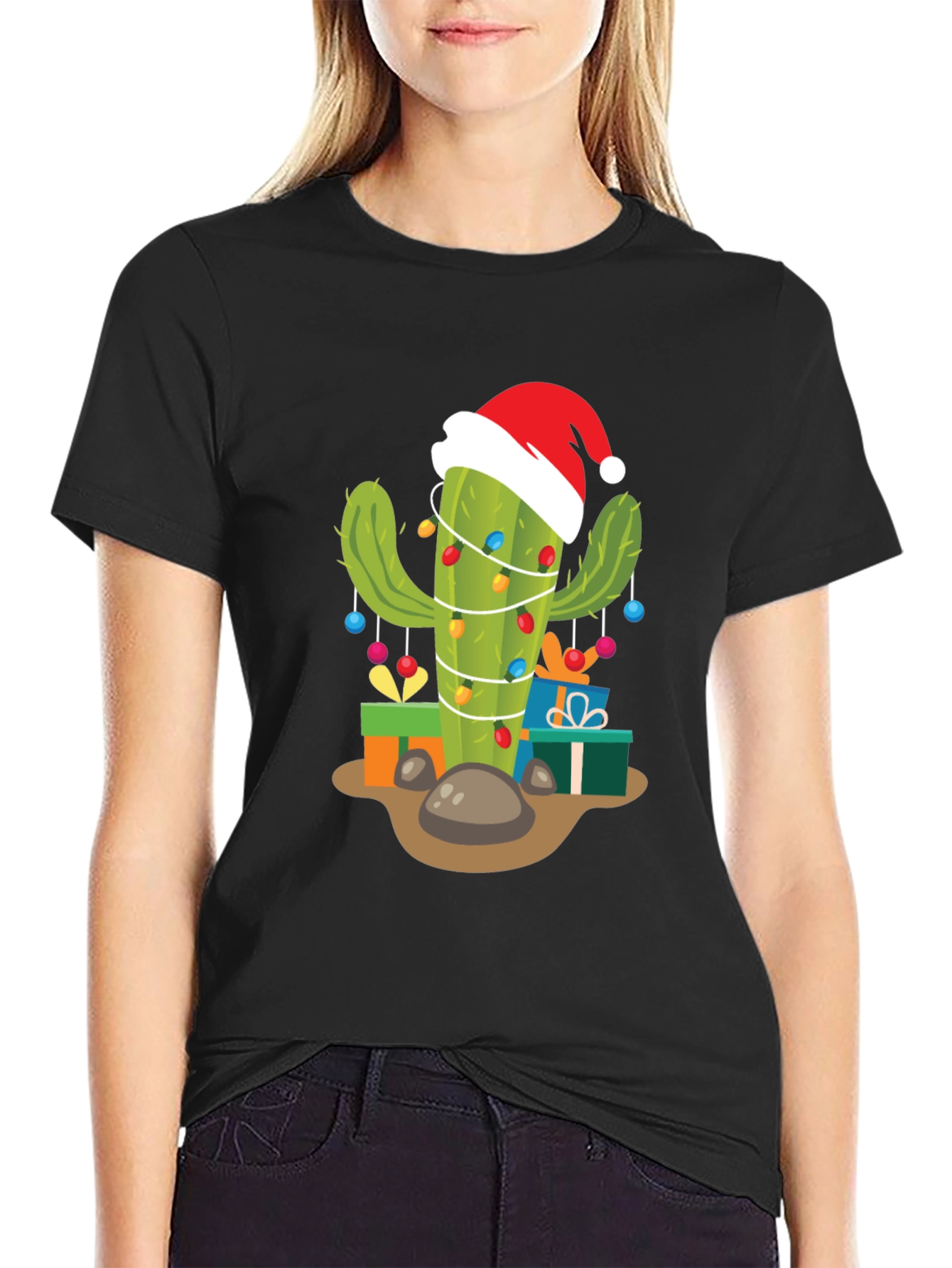 Festive Cactus Christmas T-Shirt