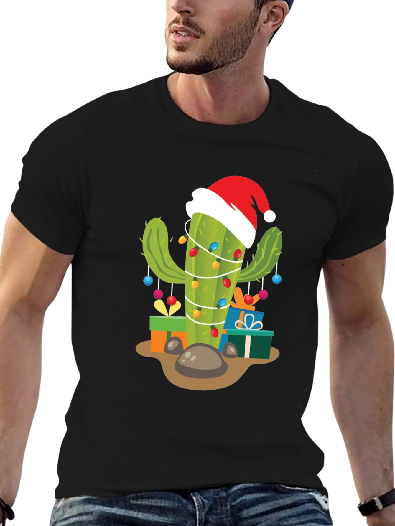 Festive Cactus Christmas T-Shirt