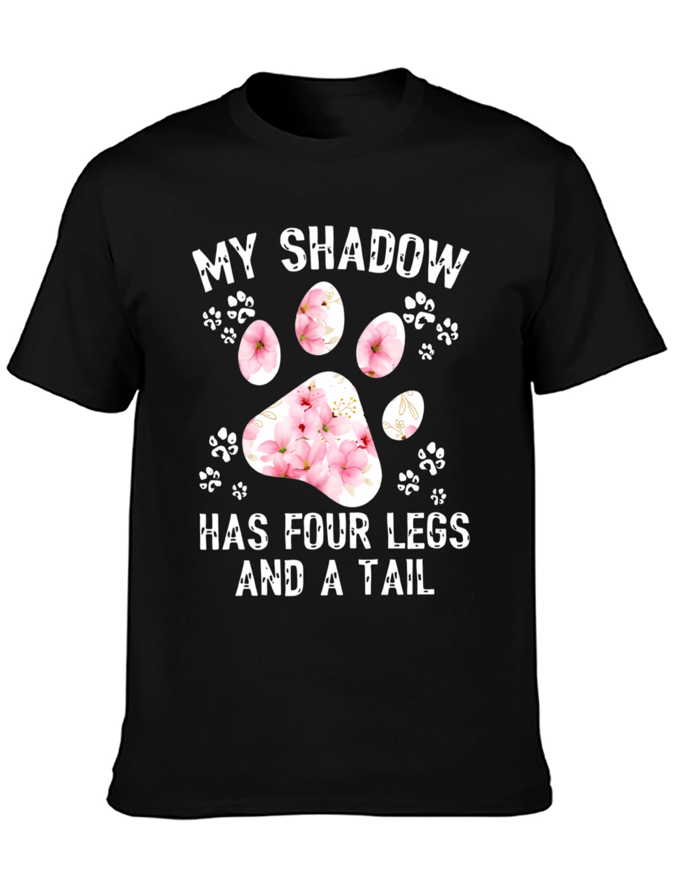 My Shadow Dog Paw Print Graphic Tee