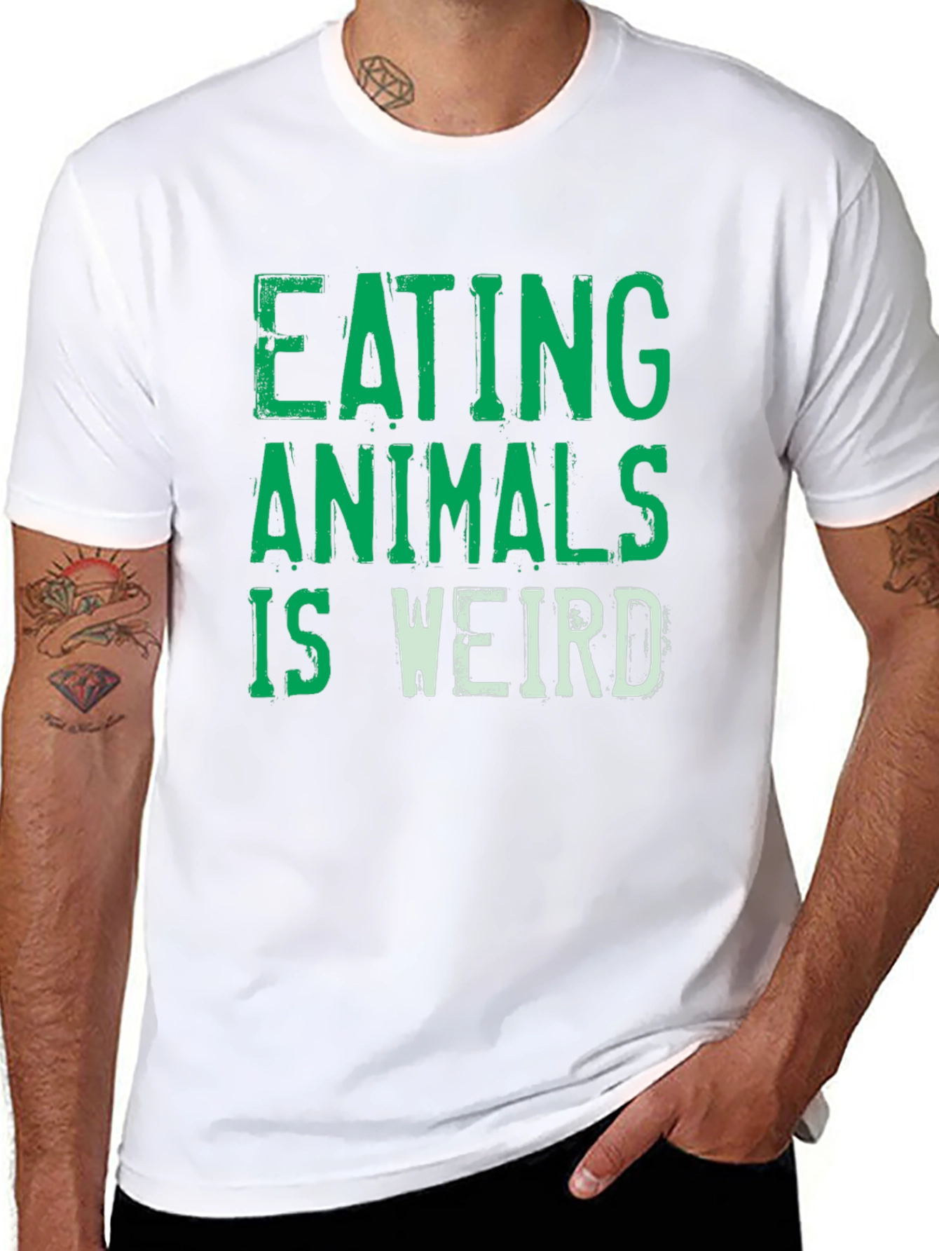 Eating Animals is Weird Graphic Tee - Vegan Shirt