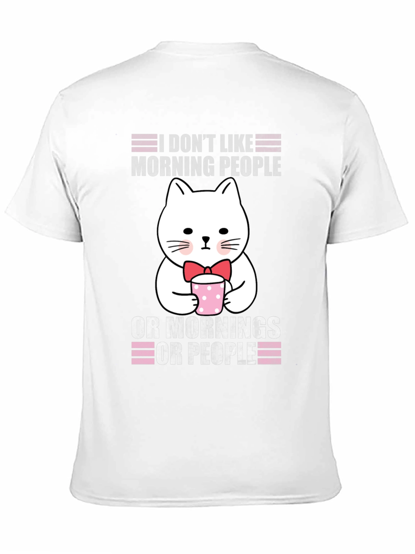 Funny Cat Morning People T-Shirt