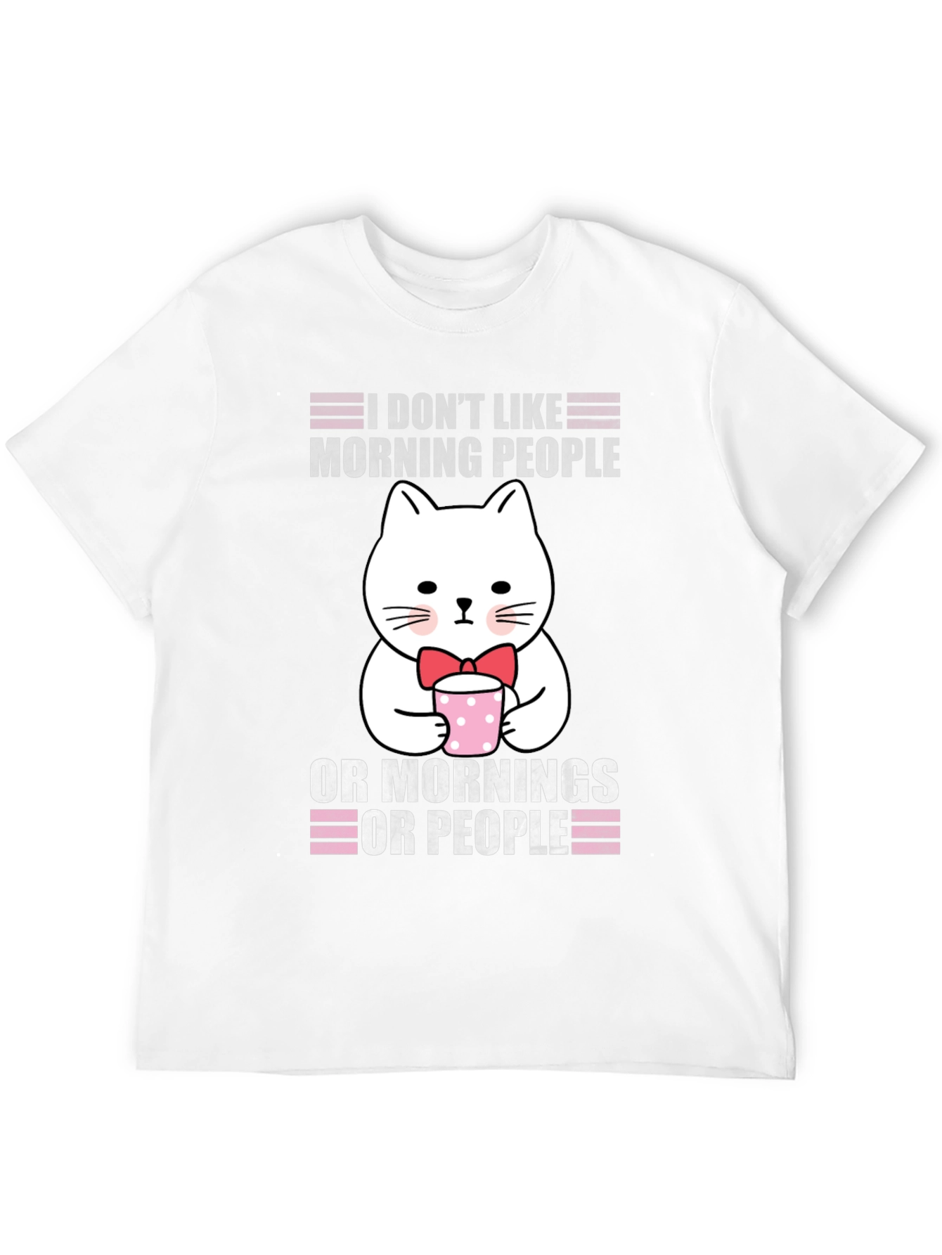 Funny Cat Morning People T-Shirt