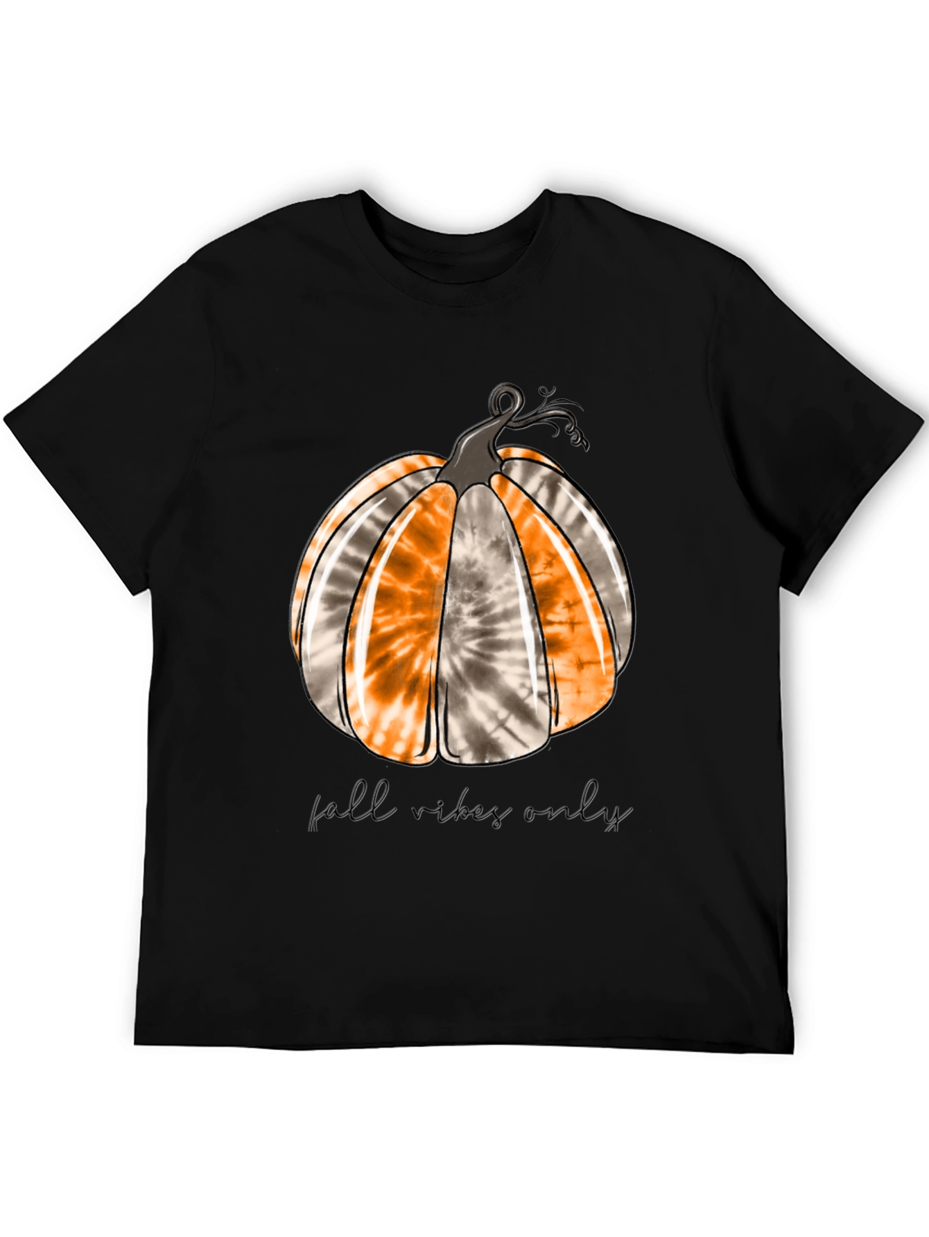 Fall Vibes Only Pumpkin Tie Dye T-Shirt