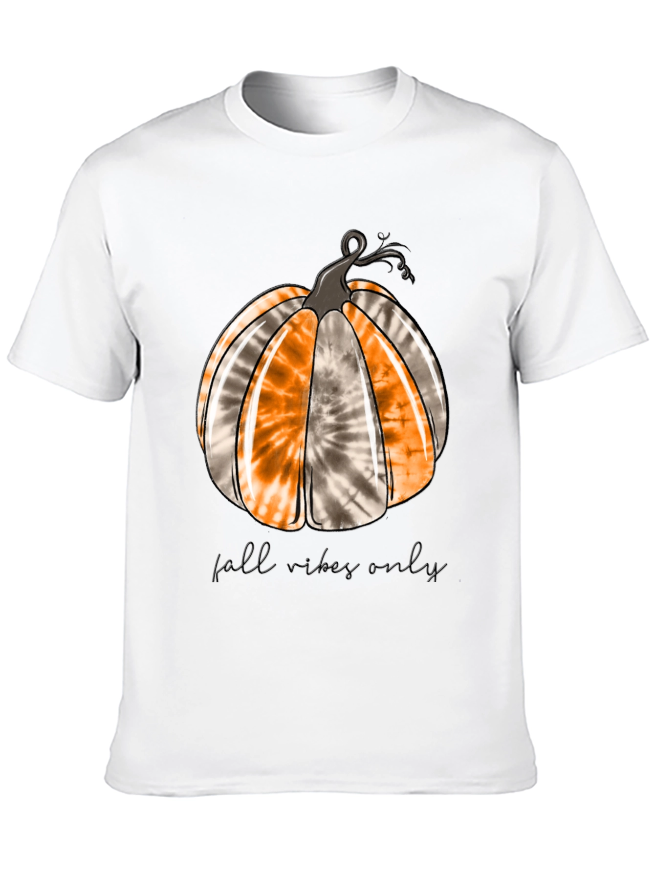 Fall Vibes Only Pumpkin Tie Dye T-Shirt