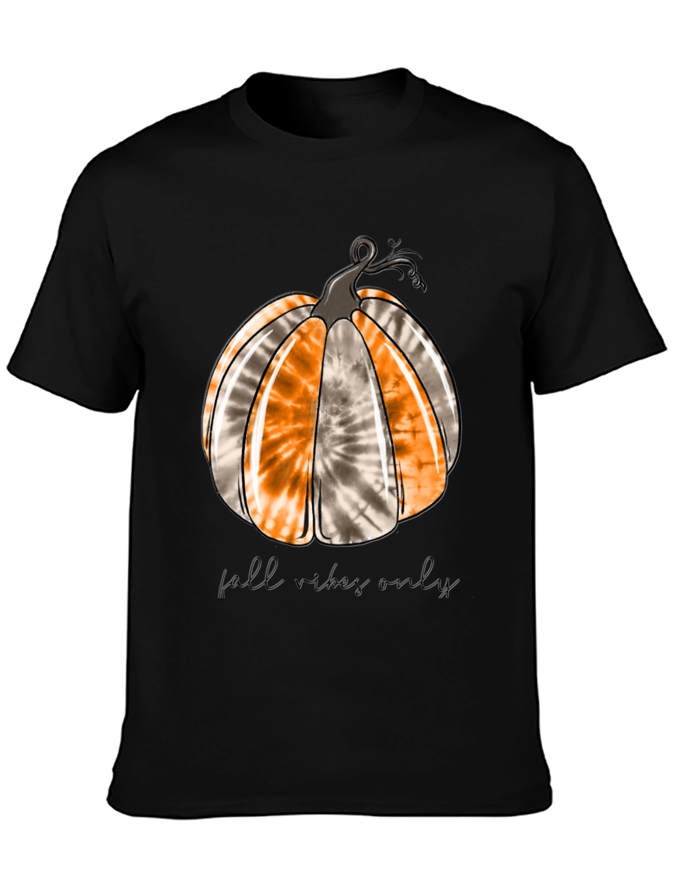 Fall Vibes Only Pumpkin Tie Dye T-Shirt