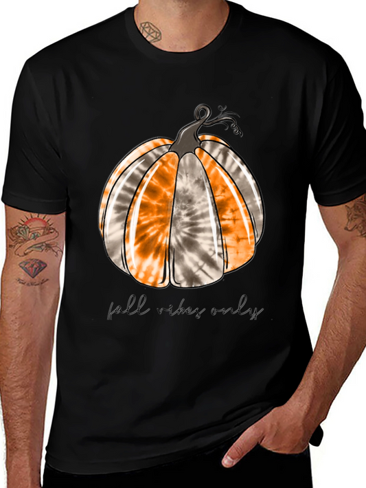 Fall Vibes Only Pumpkin Tie Dye T-Shirt