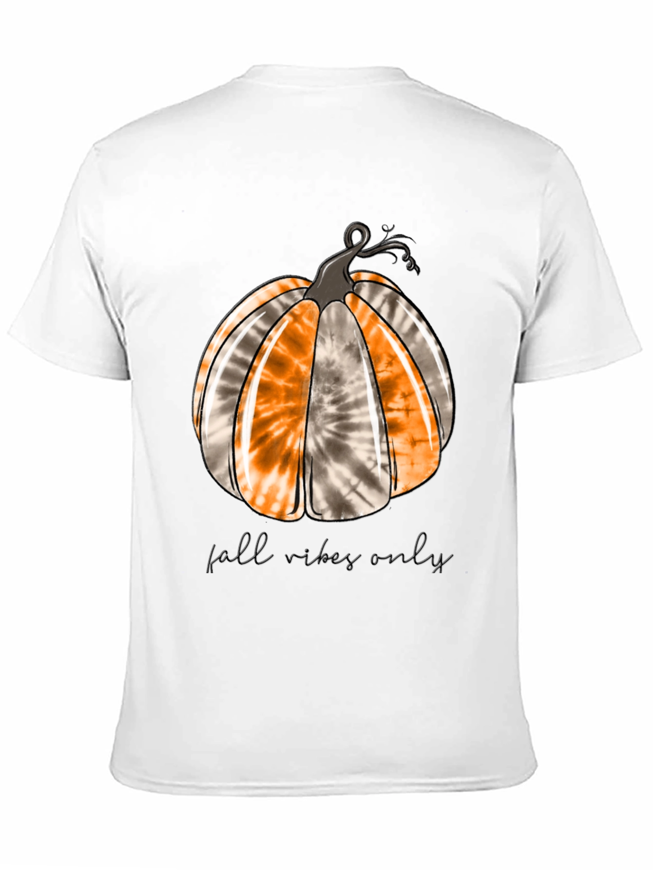 Fall Vibes Only Pumpkin Tie Dye T-Shirt