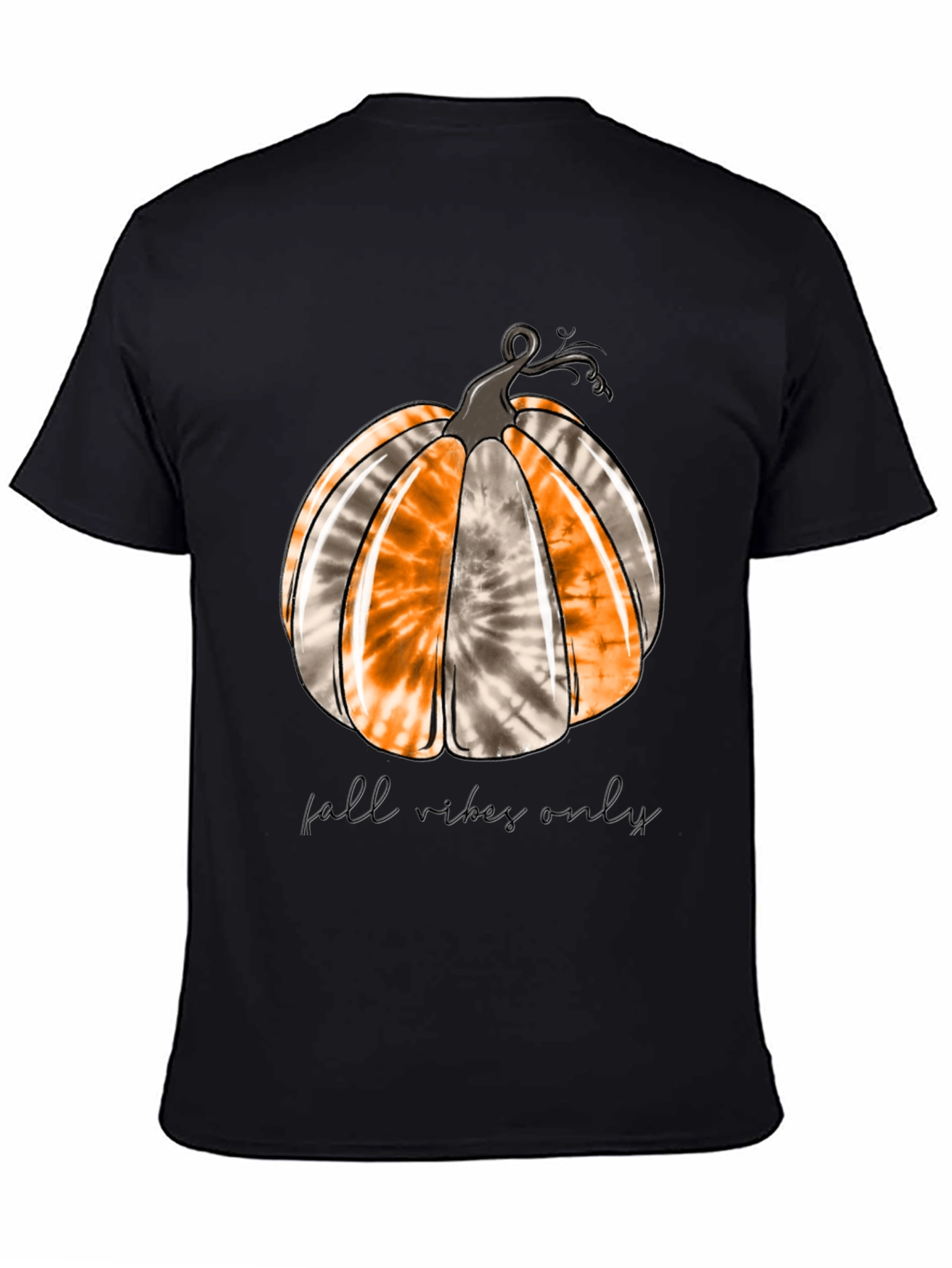 Fall Vibes Only Pumpkin Tie Dye T-Shirt
