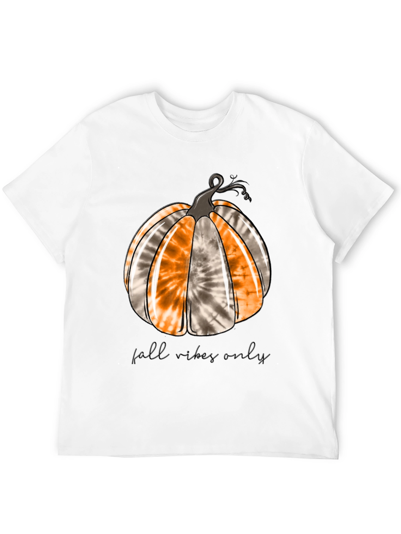 Fall Vibes Only Pumpkin Tie Dye T-Shirt