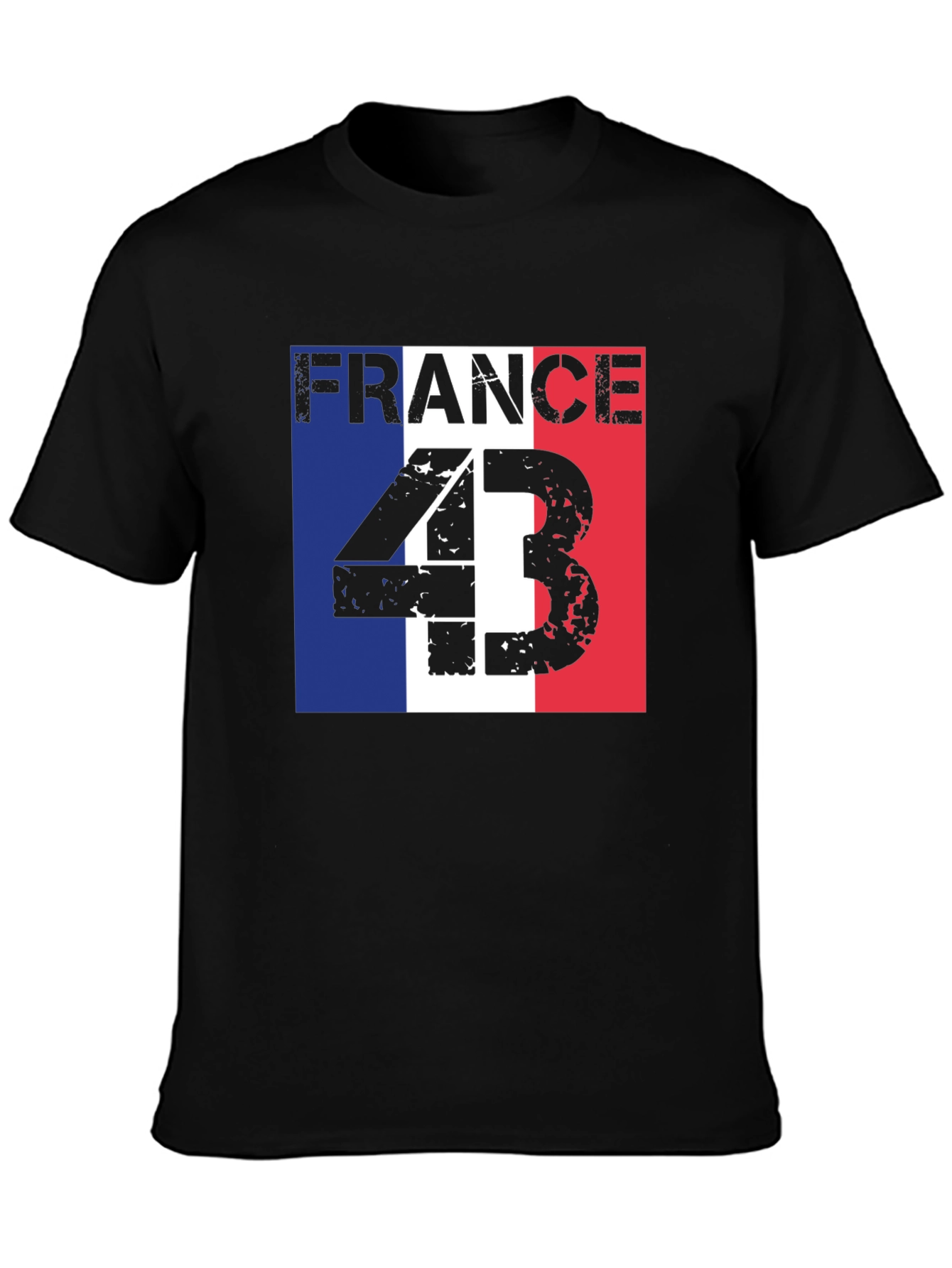 France 43 T-Shirt - Distressed Graphic Tee