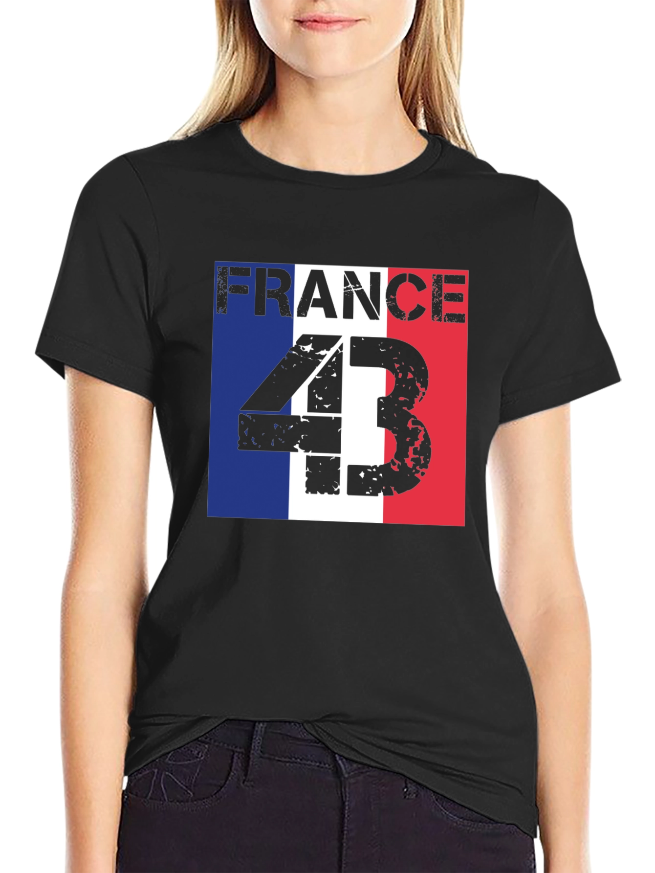 France 43 T-Shirt - Distressed Graphic Tee