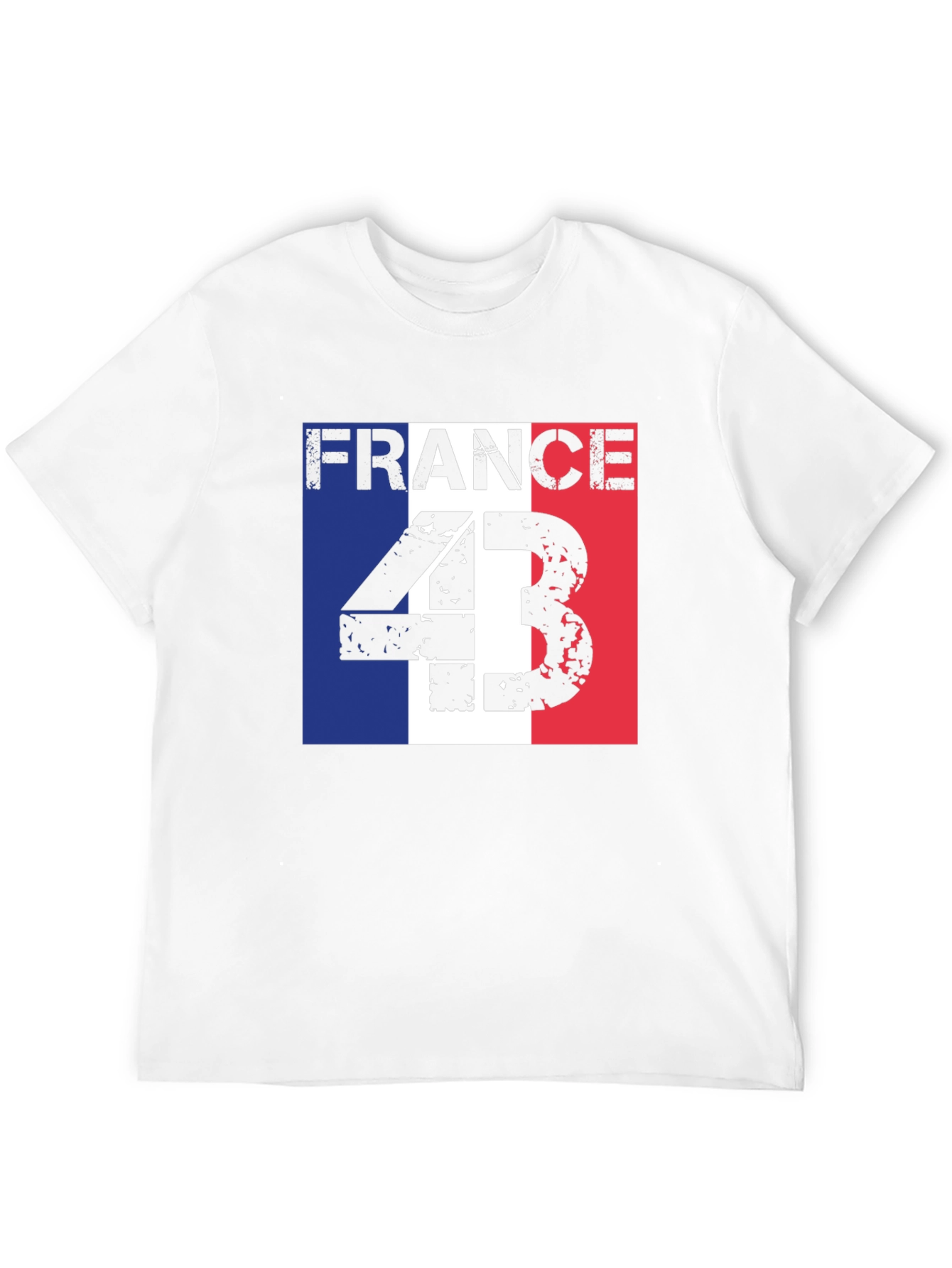 France 43 T-Shirt - Distressed Graphic Tee