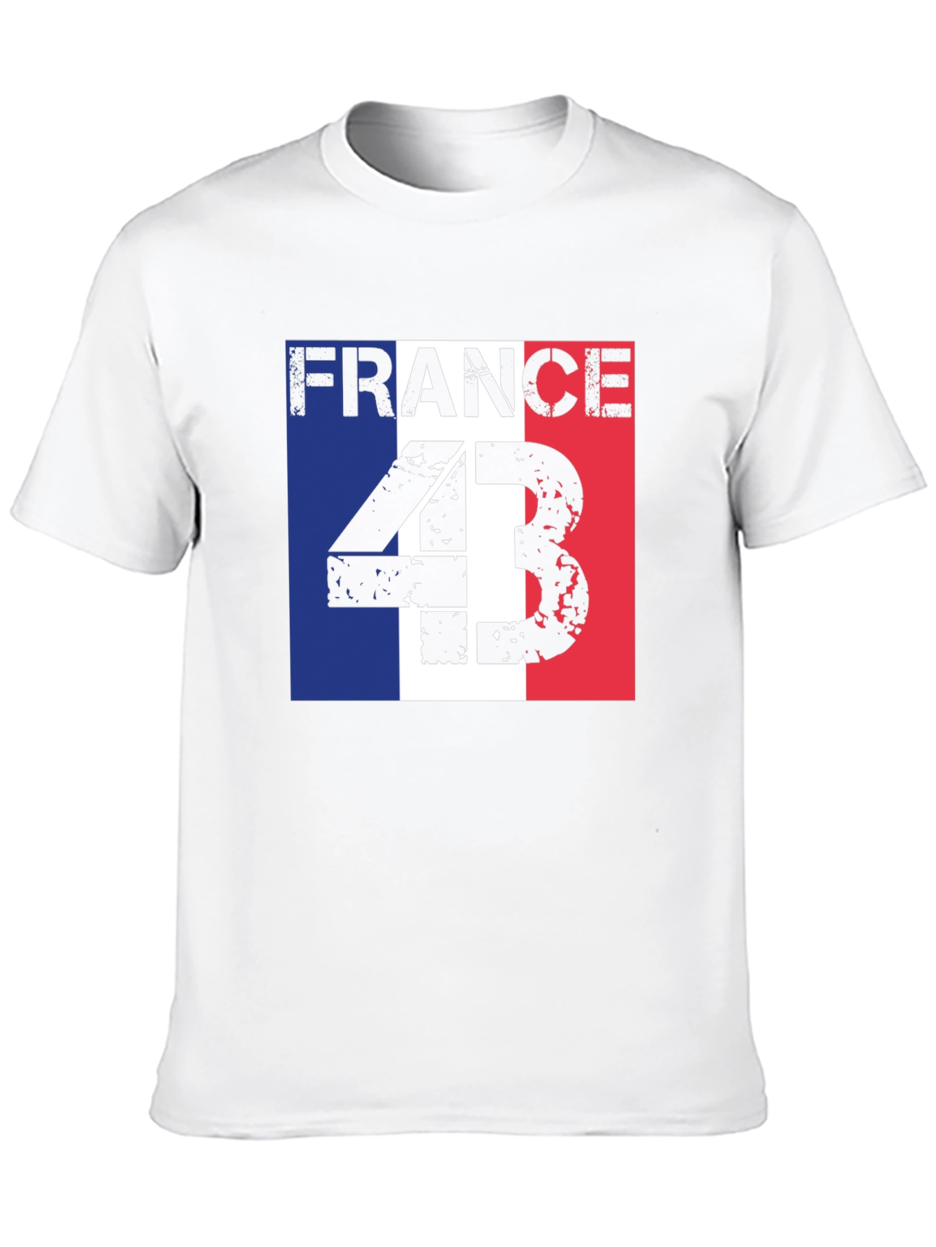 France 43 T-Shirt - Distressed Graphic Tee