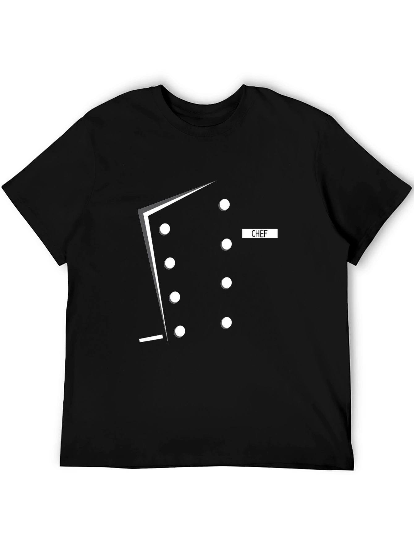 Chef Uniform Design Black T-Shirt