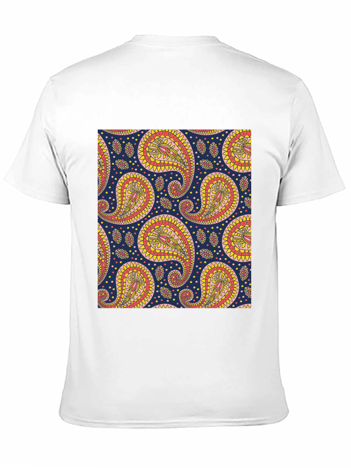 Paisley Pattern Black T-Shirt