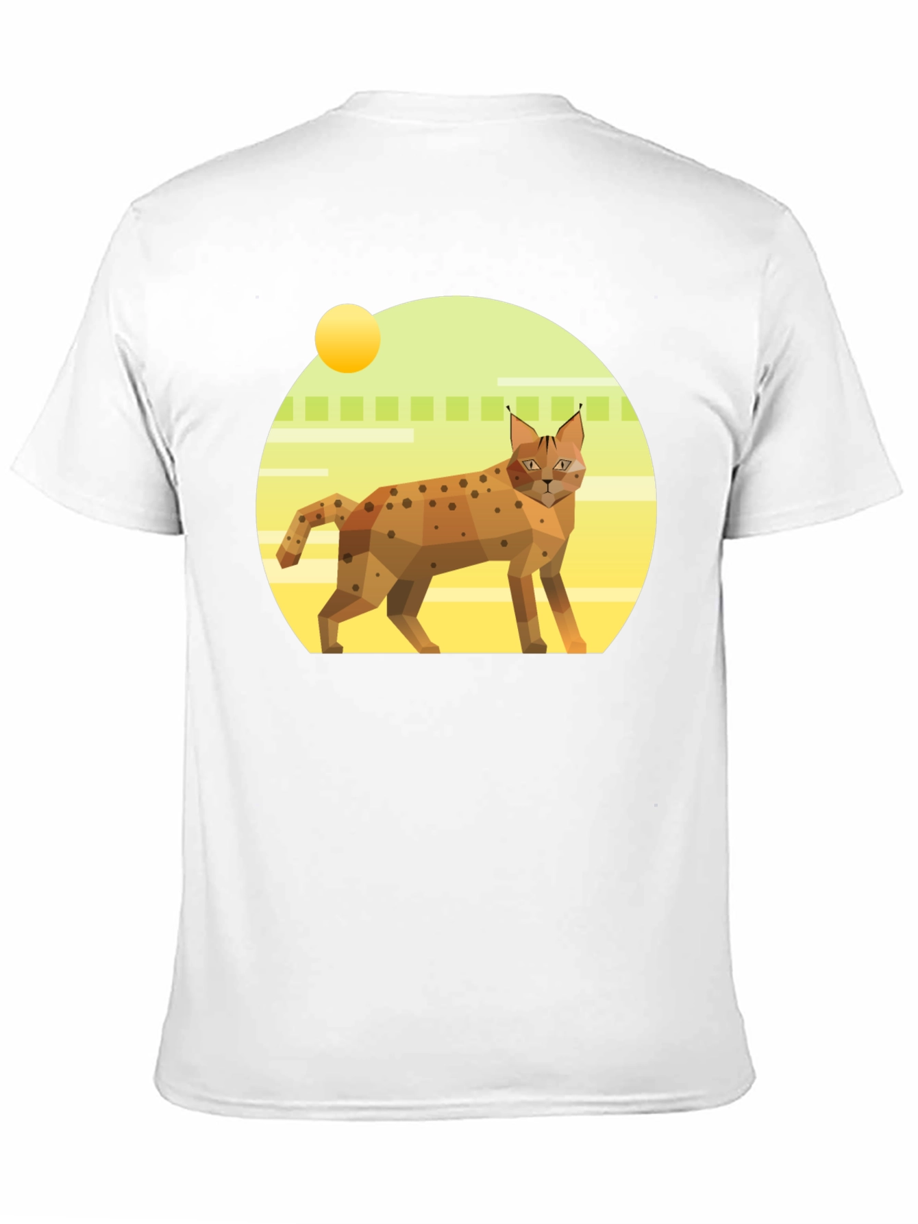 Geometric Lynx T-Shirt - Cool Cat Graphic Tee