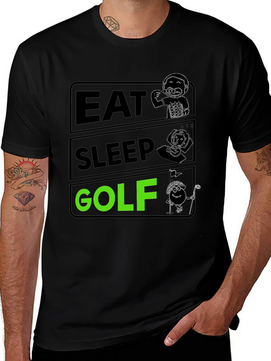 Eat Sleep Golf Funny T-Shirt | Golfer Gift