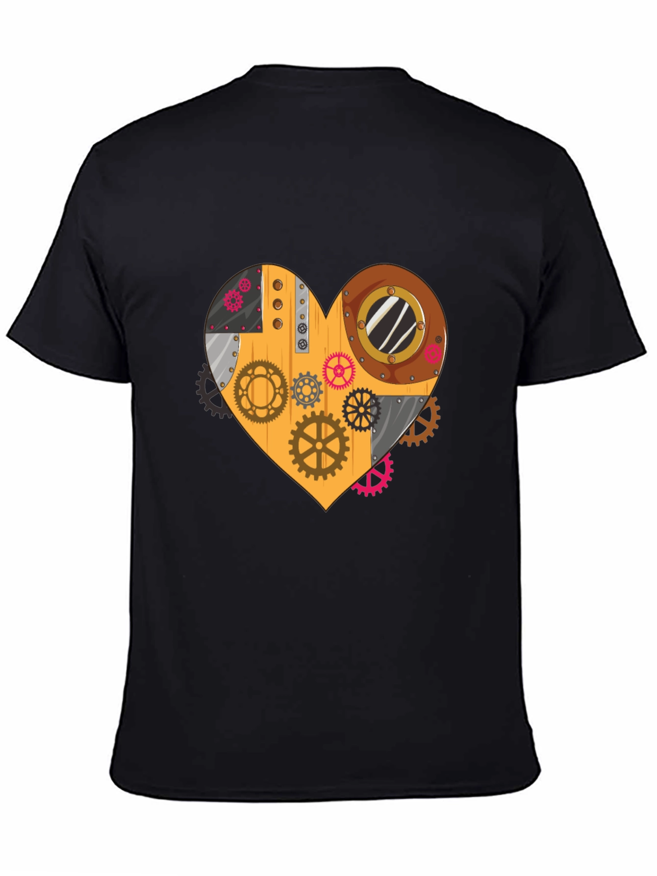Steampunk Heart Gear T-Shirt - Unique Design