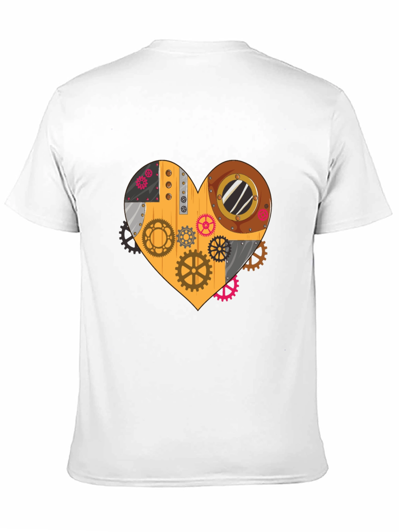 Steampunk Heart Gear T-Shirt - Unique Design