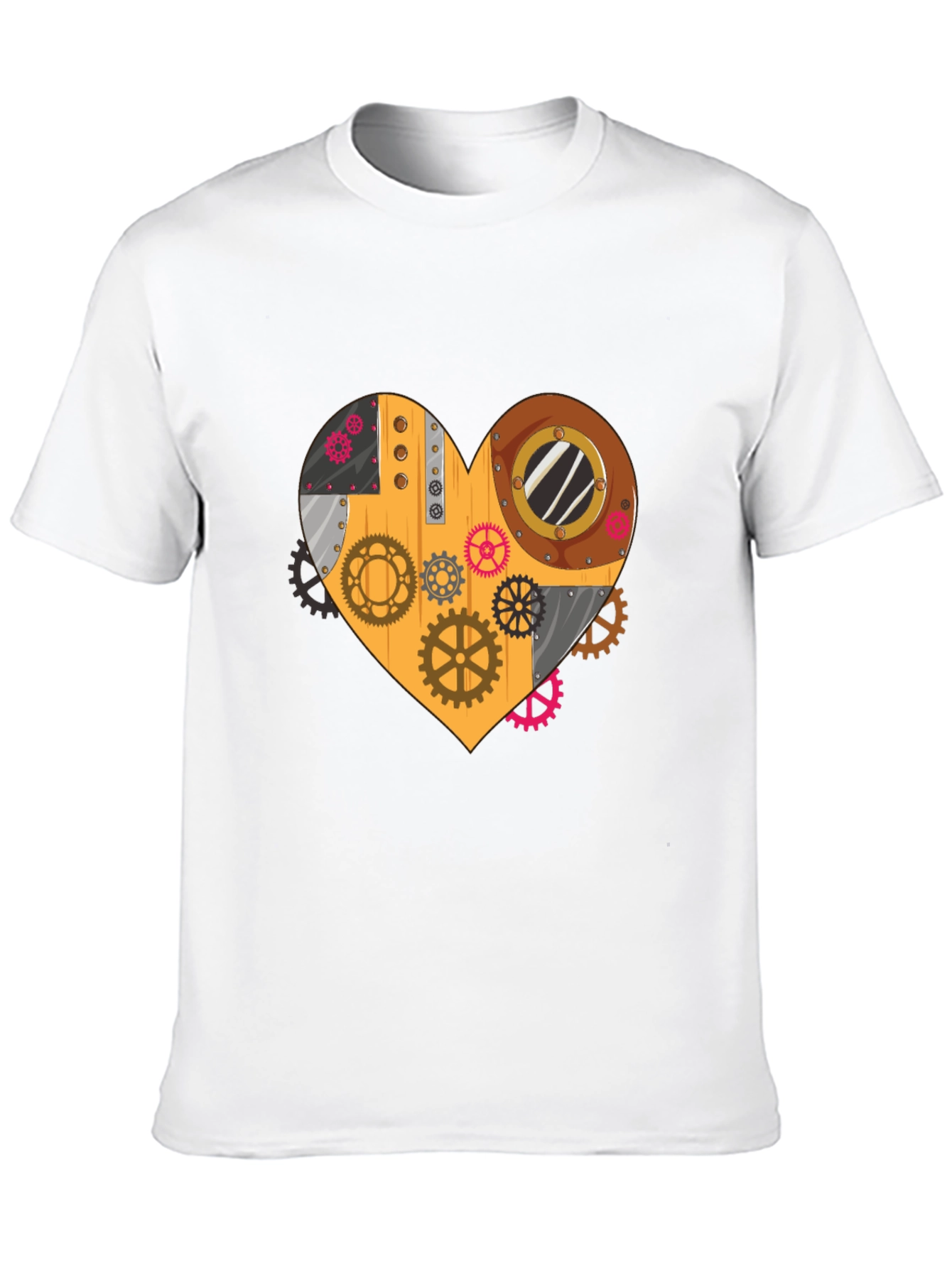 Steampunk Heart Gear T-Shirt - Unique Design