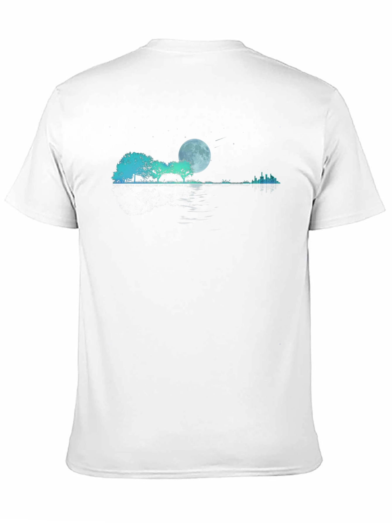 Moonlit Trees Graphic Black T-Shirt
