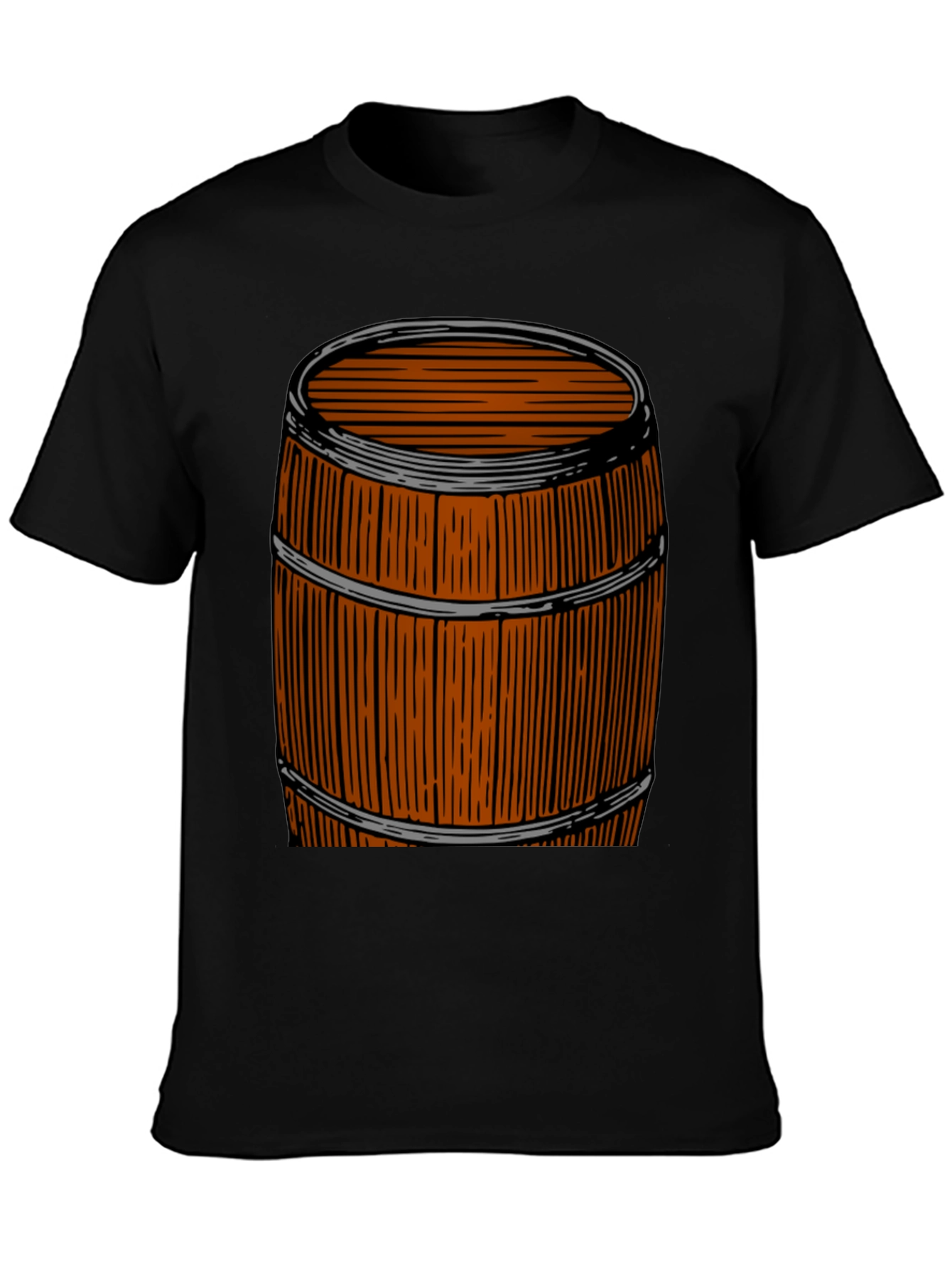 Rustic Barrel Graphic Tee - Unique Design