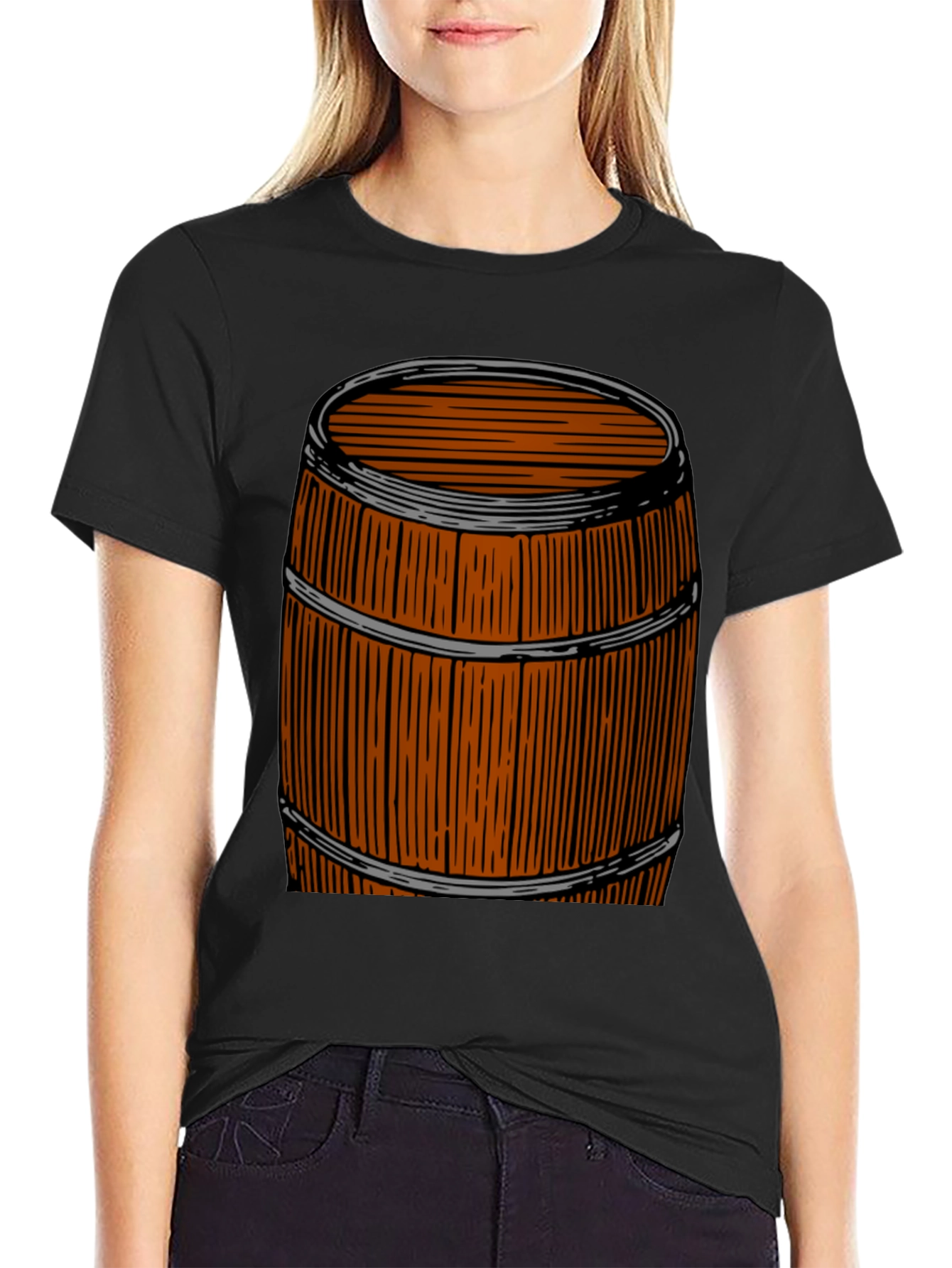 Rustic Barrel Graphic Tee - Unique Design