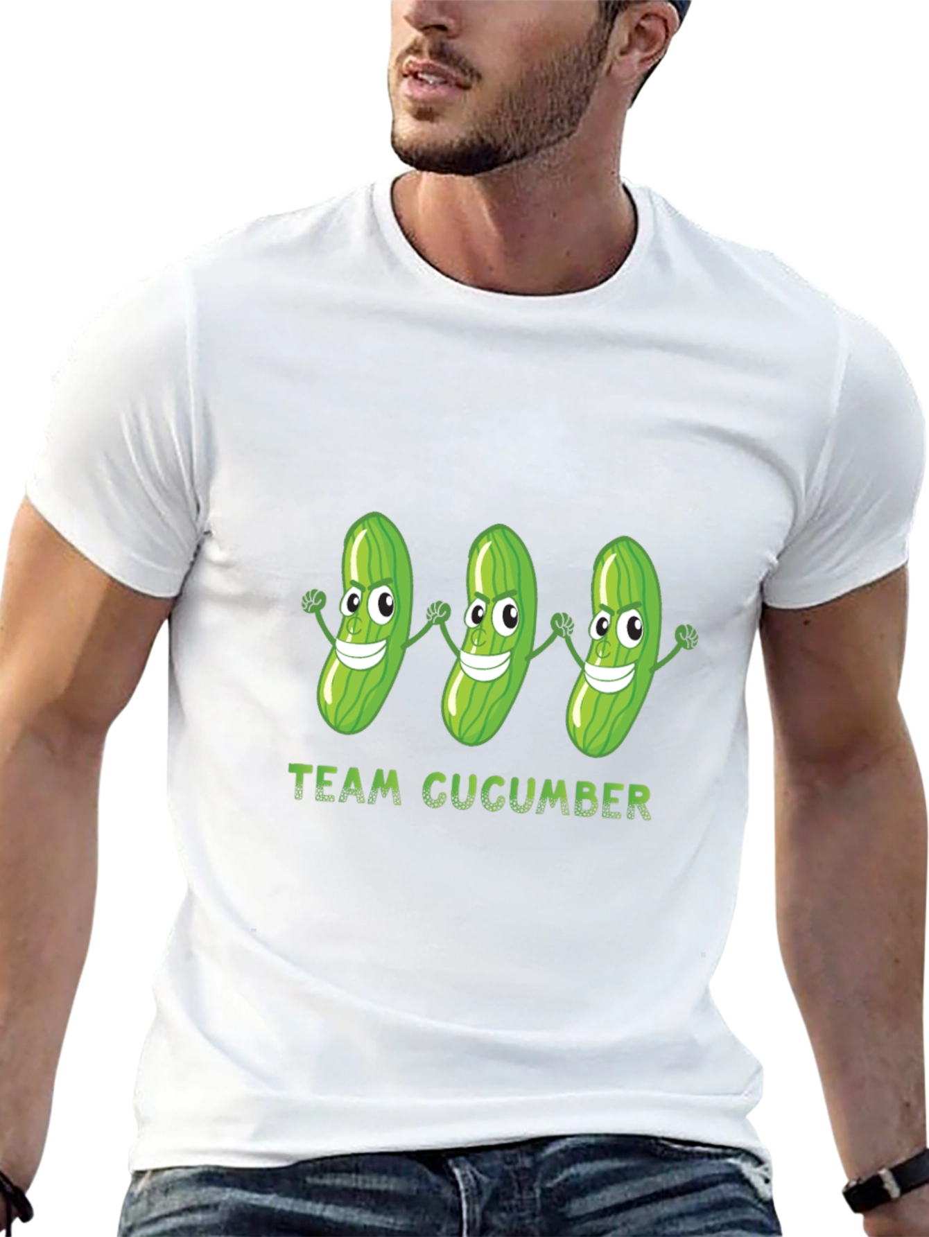 Team Cucumber Graphic T-Shirt - Black
