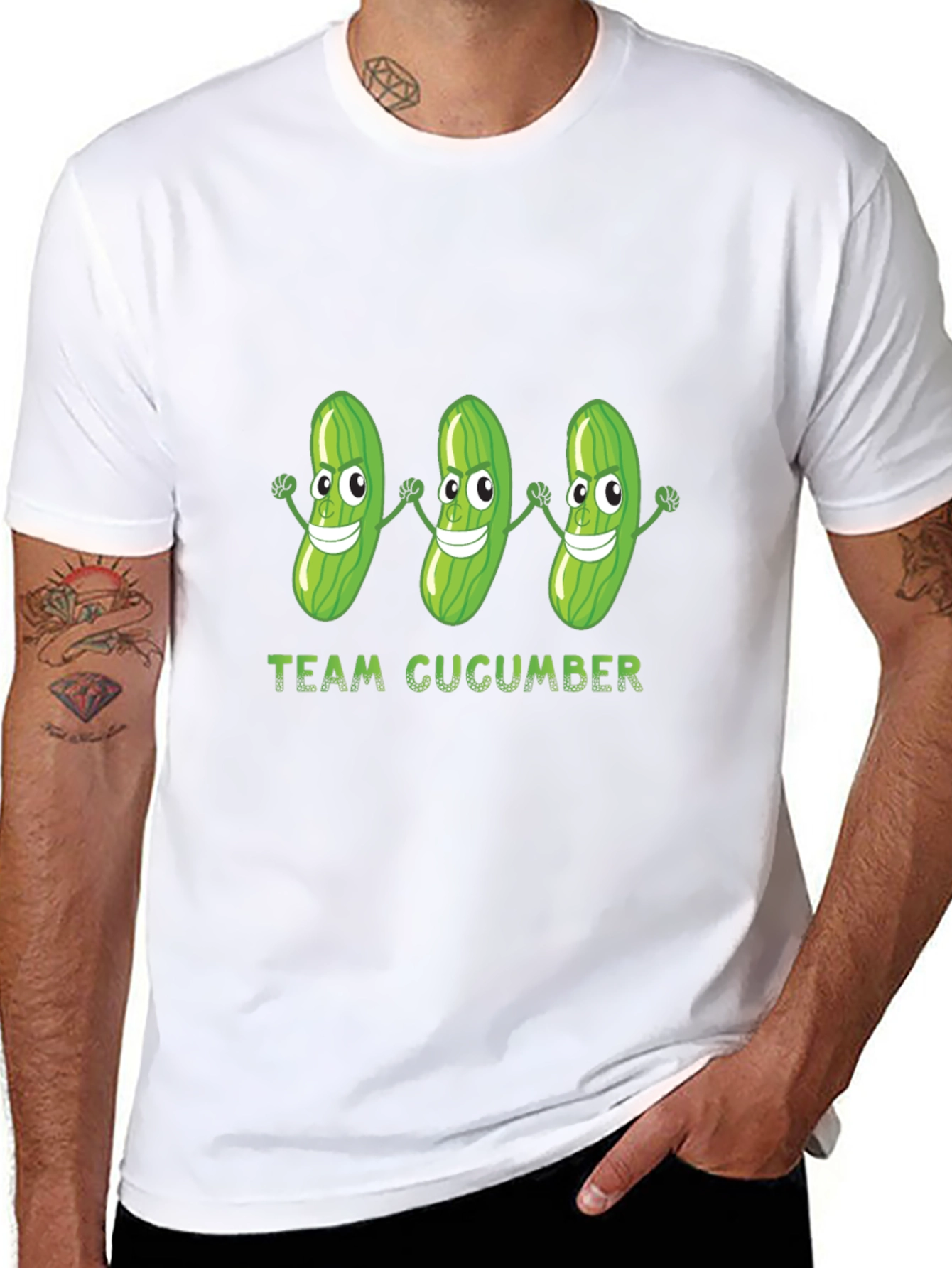 Team Cucumber Graphic T-Shirt - Black
