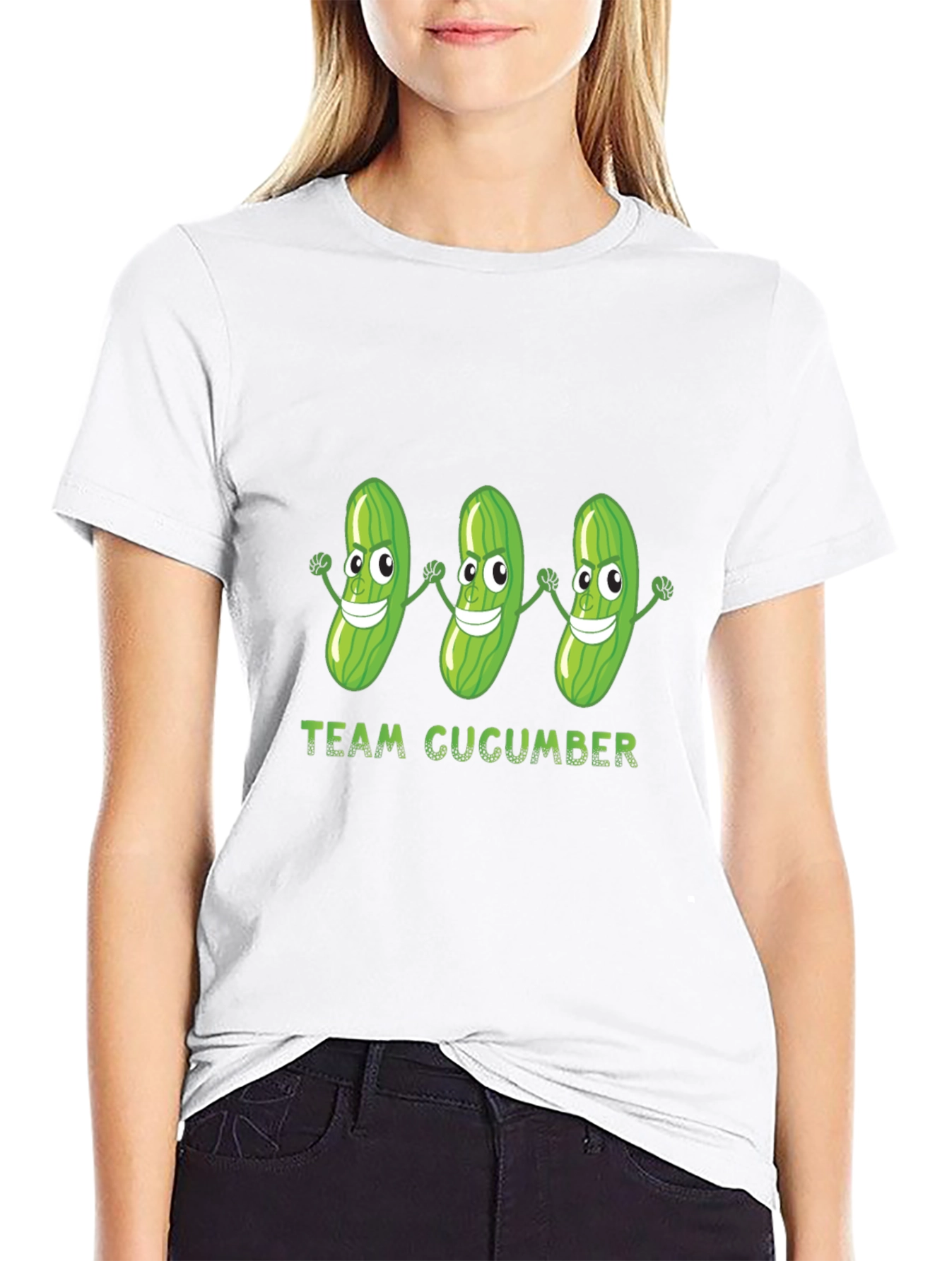 Team Cucumber Graphic T-Shirt - Black