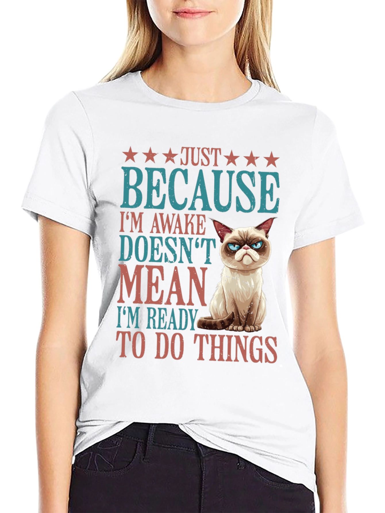 Grumpy Cat Just Because T-Shirt