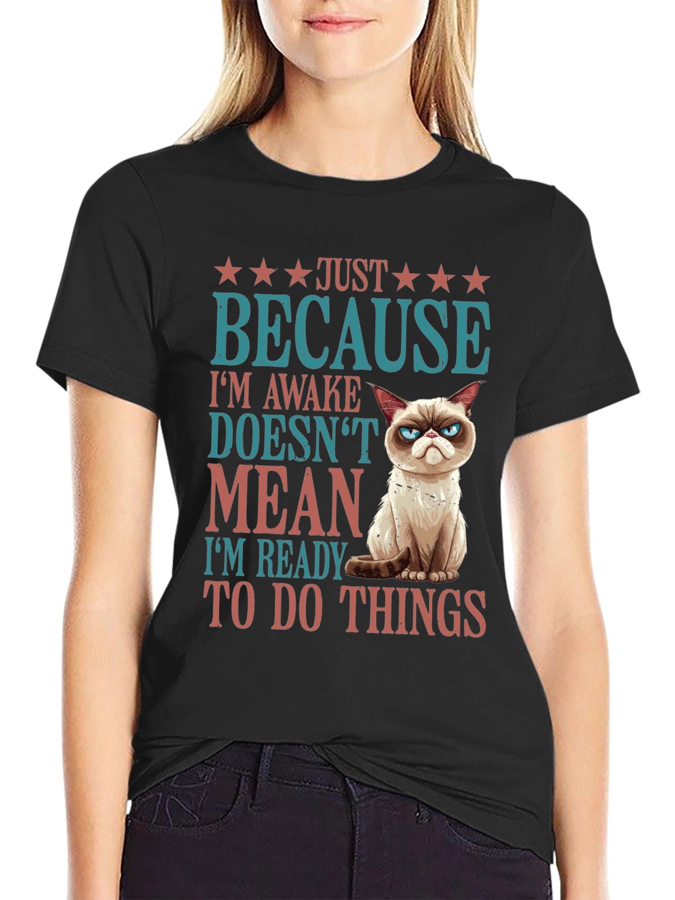 Grumpy Cat Just Because T-Shirt