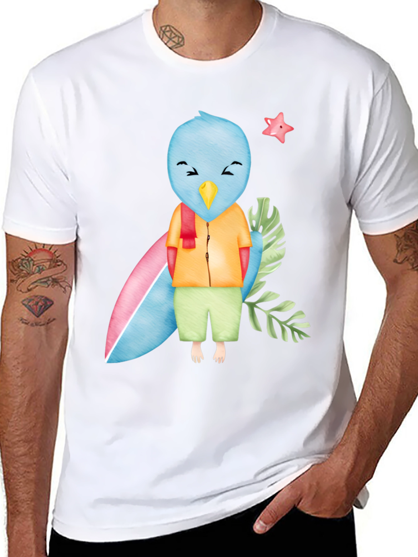 Bird Surfer Graphic Tee