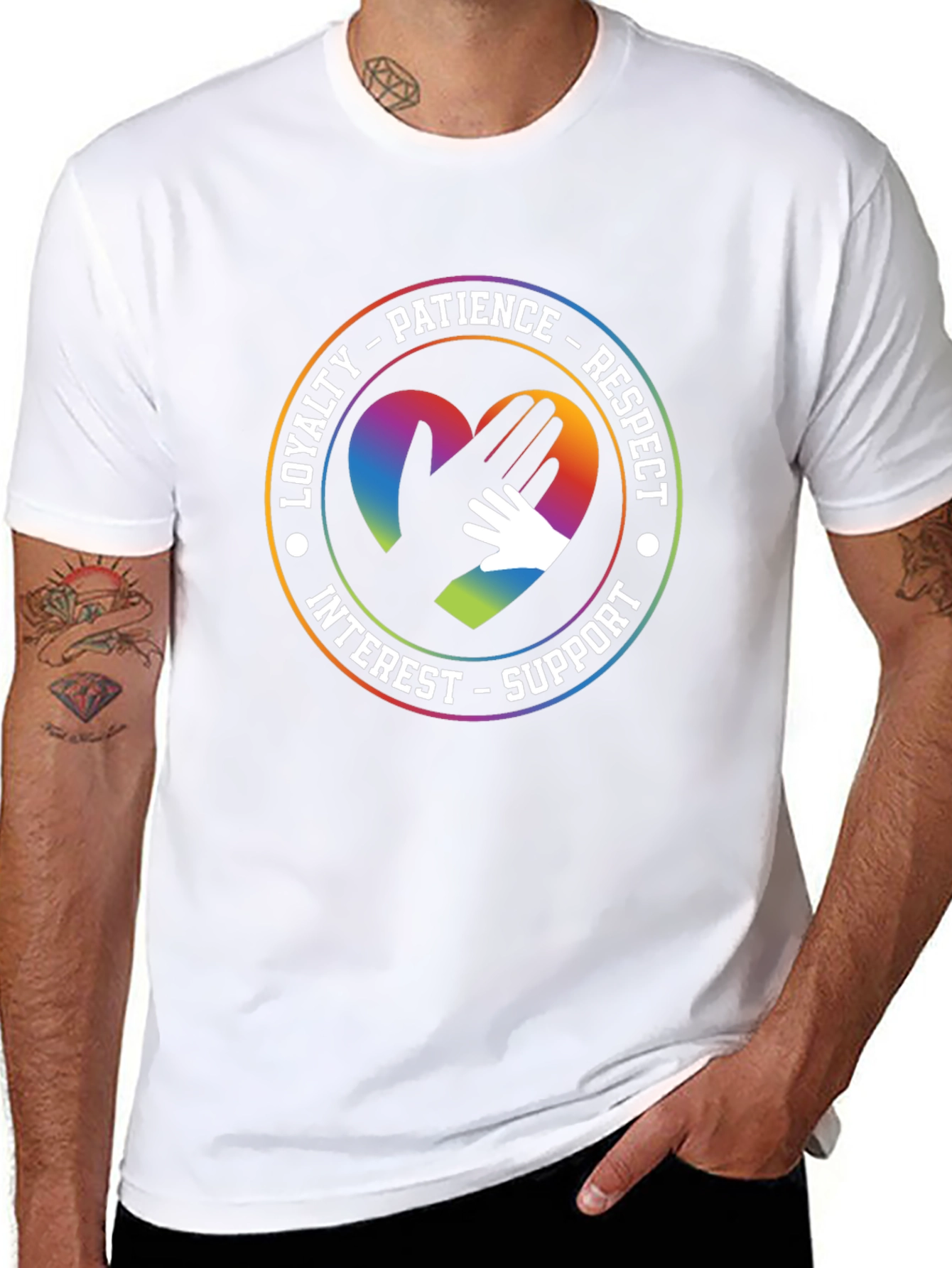 Heart Hands T-Shirt - Loyalty Patience Respect
