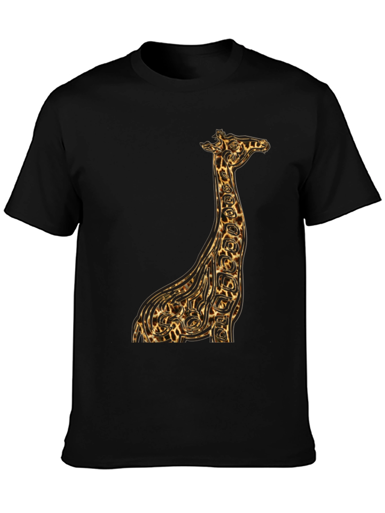 Giraffe Print Graphic Tee - Unique Animal Design
