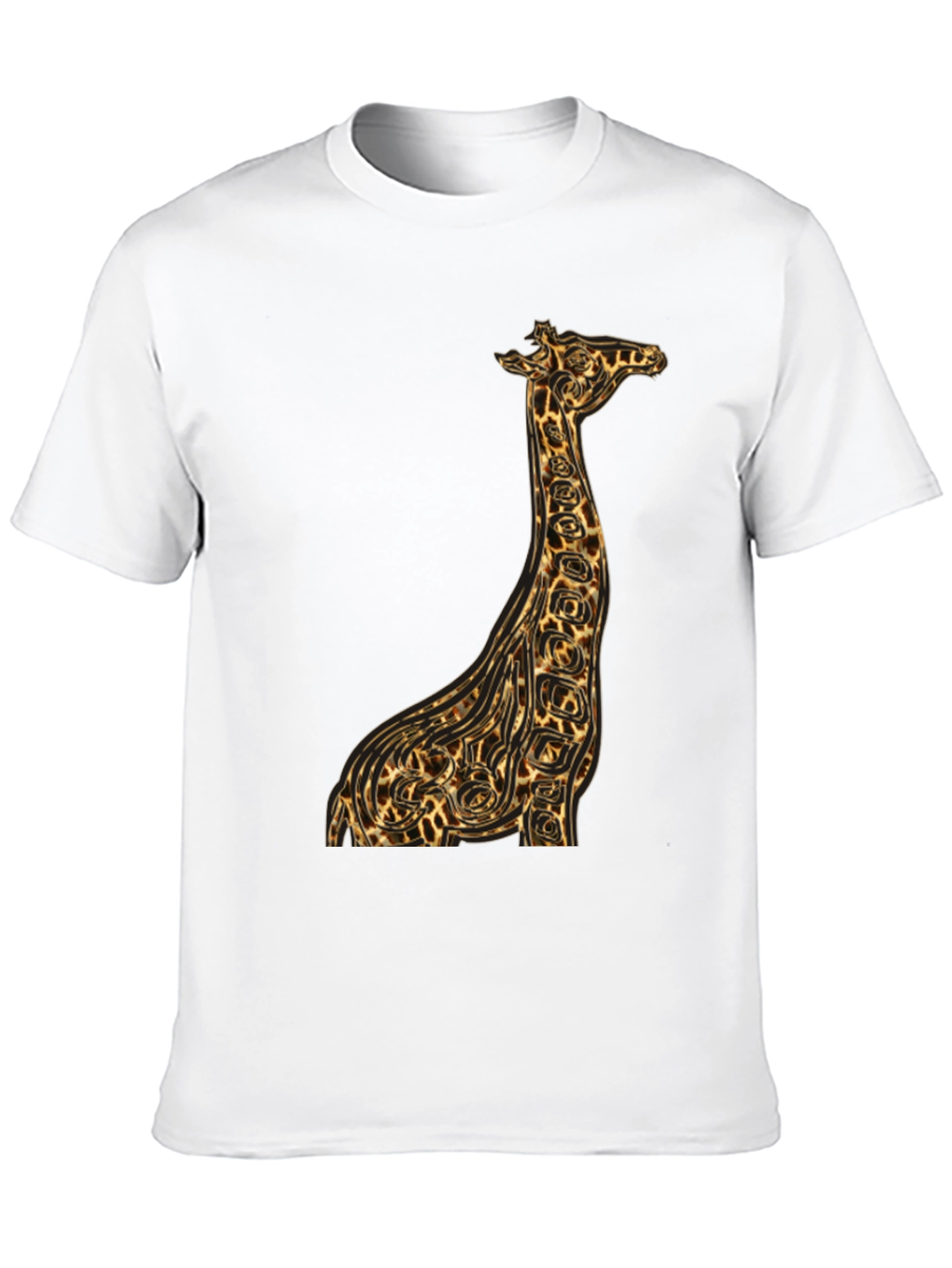 Giraffe Print Graphic Tee - Unique Animal Design