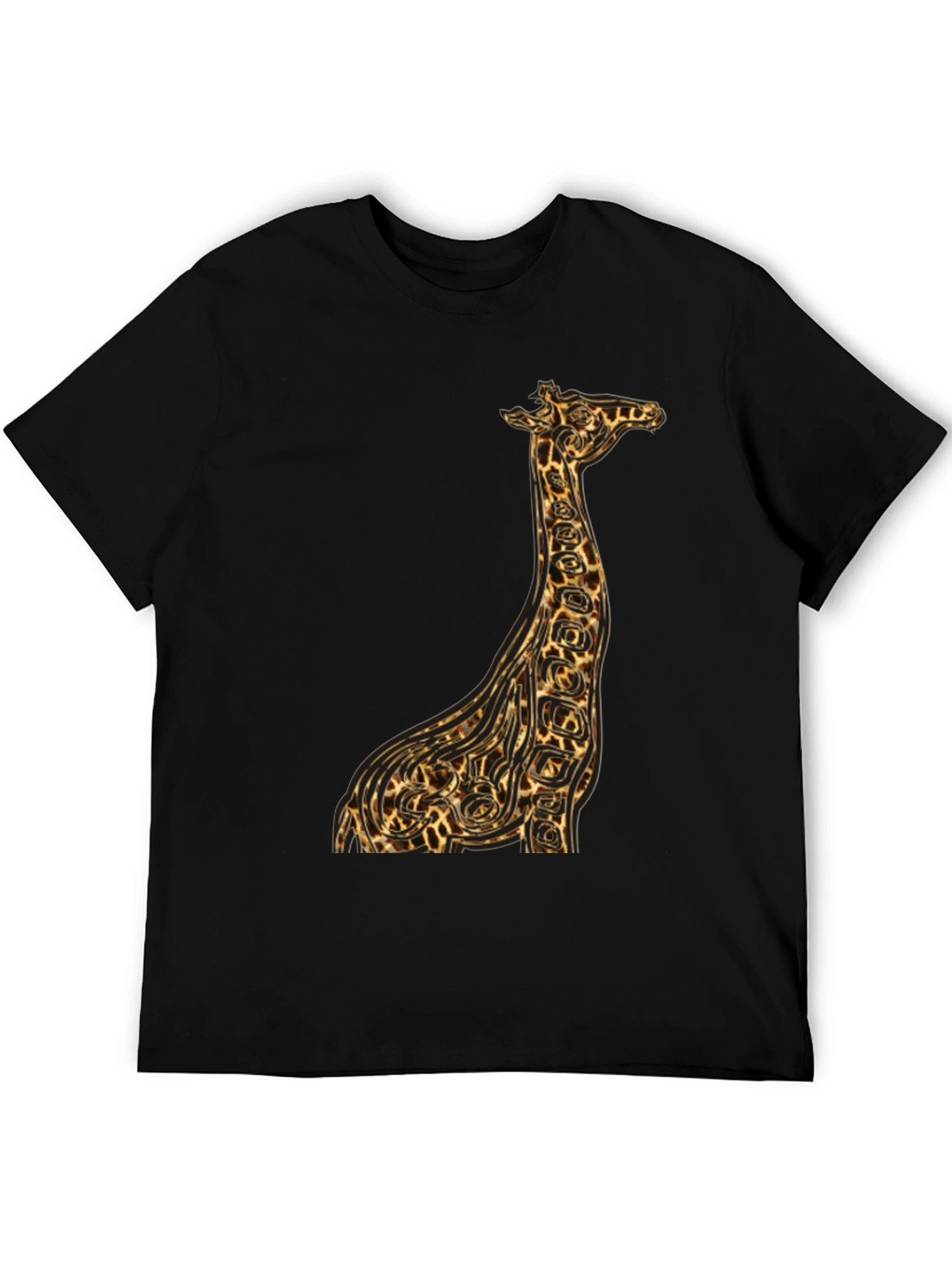 Giraffe Print Graphic Tee - Unique Animal Design