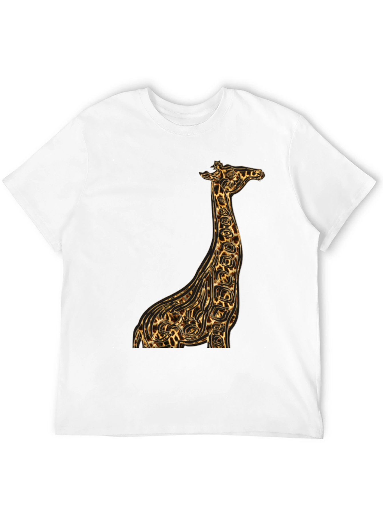 Giraffe Print Graphic Tee - Unique Animal Design