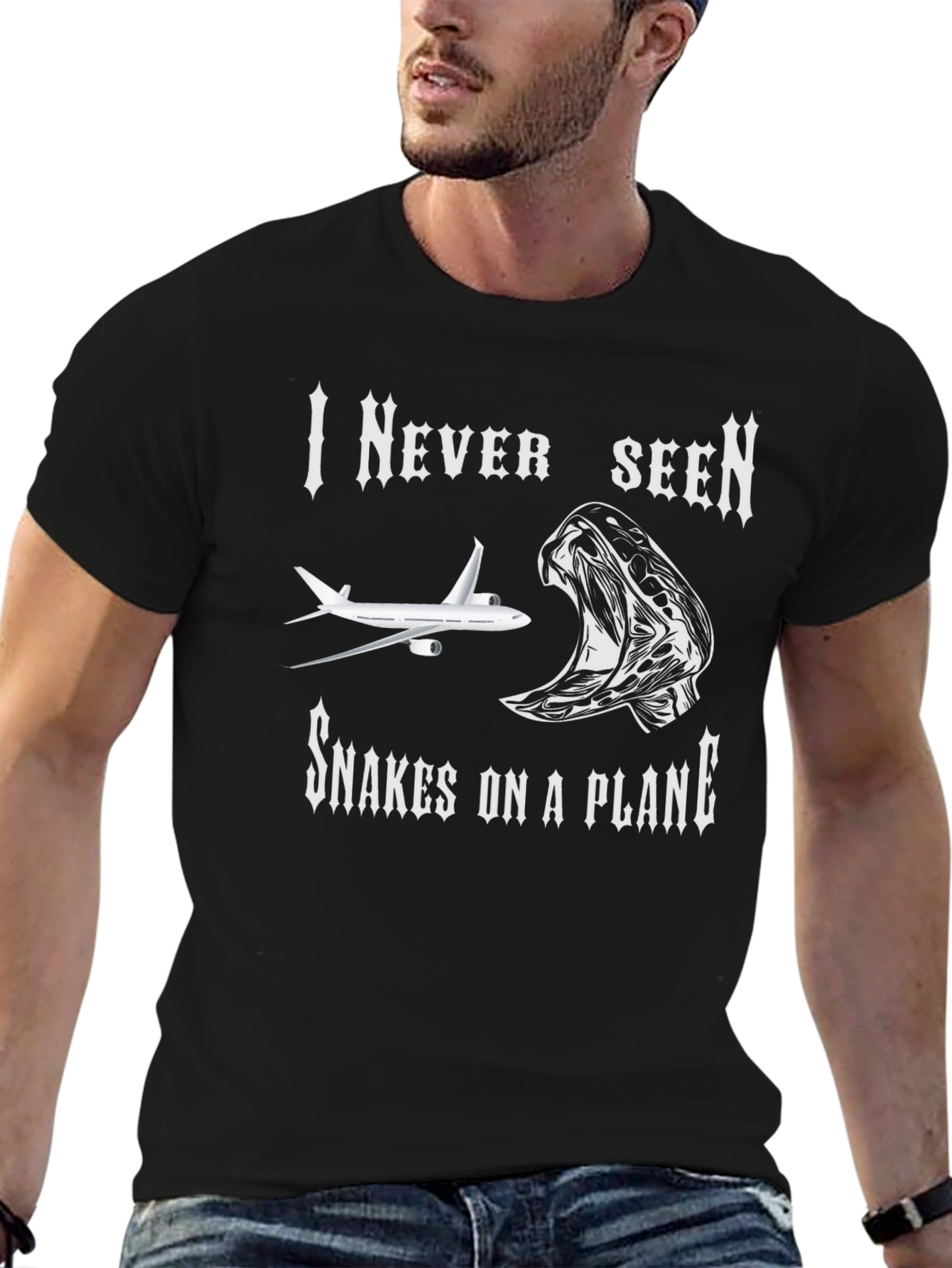 Snakes on a Plane Graphic T-Shirt - Novelty Tee