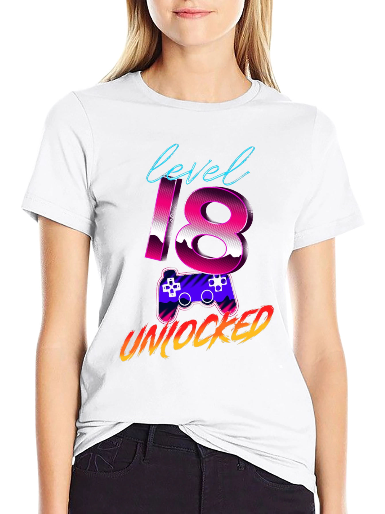 Level 18 Unlocked Gaming Birthday T-Shirt